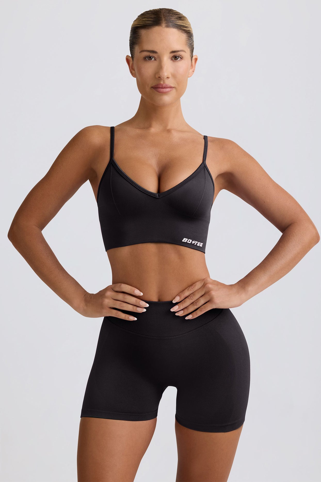 Define Luxe Mini Shorts in Black - 2
