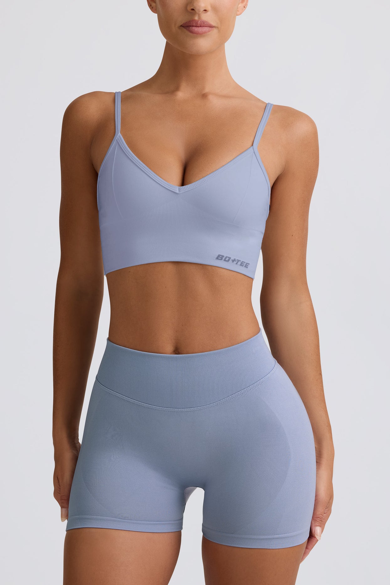Define Luxe Mini Shorts in Blue Grey - 5