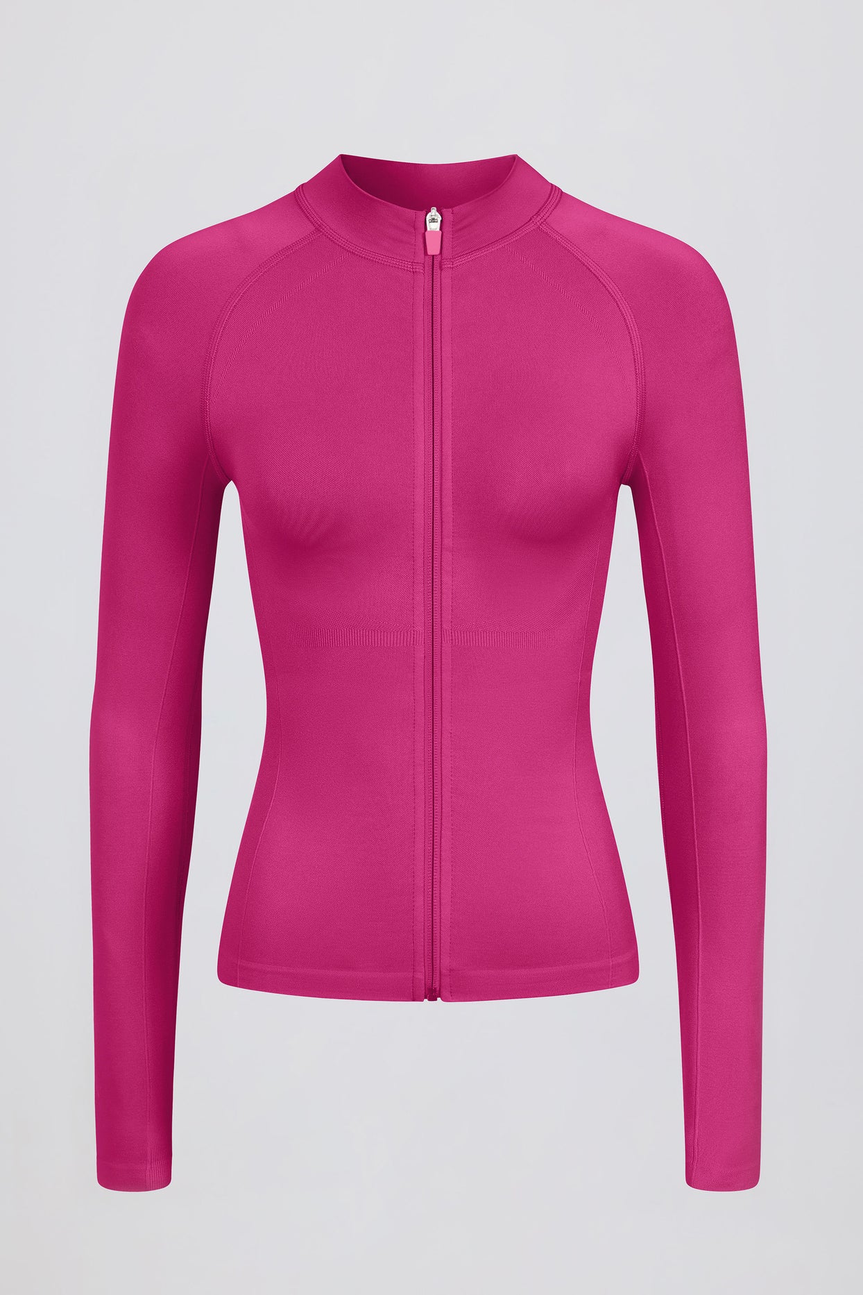 Define Luxe Zip-Up Jacket in Berry - 7