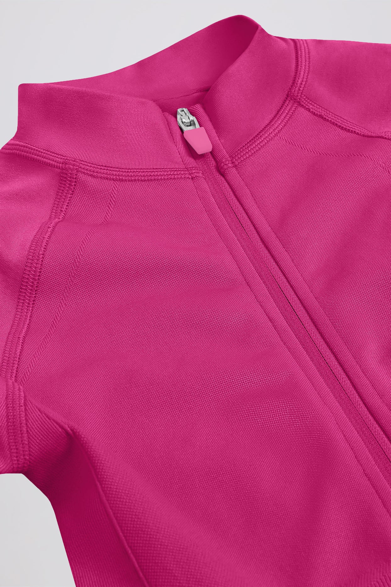 Define Luxe Zip-Up Jacket in Berry - 9