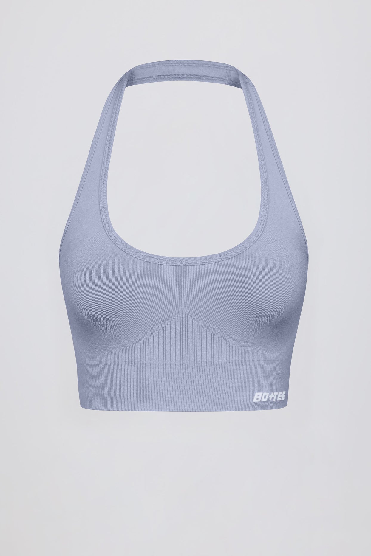 Define Luxe Halterneck Sports Bra in Blue Grey - 7