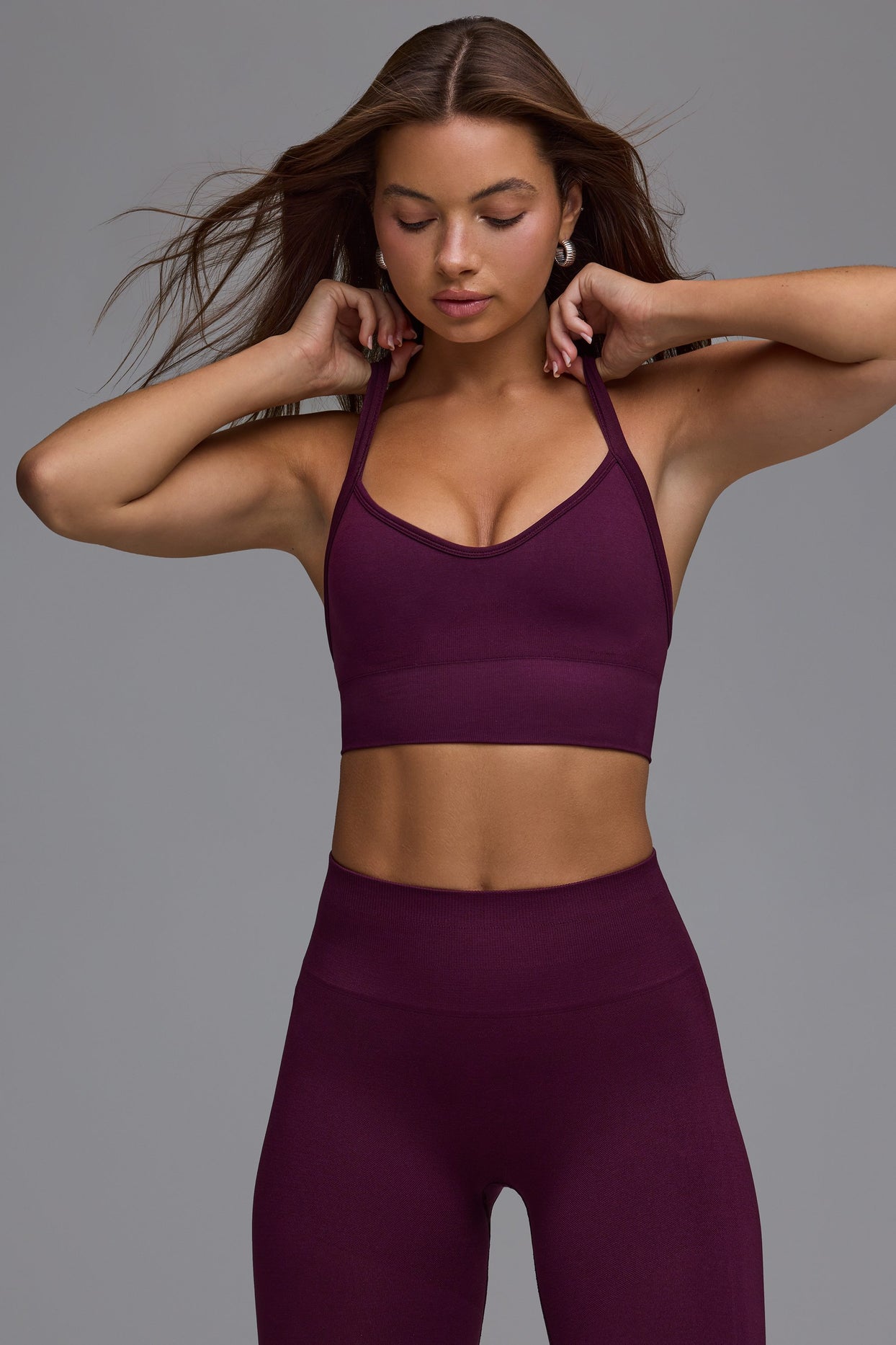 Define Luxe Multiway Sports Bra in Grape - 1