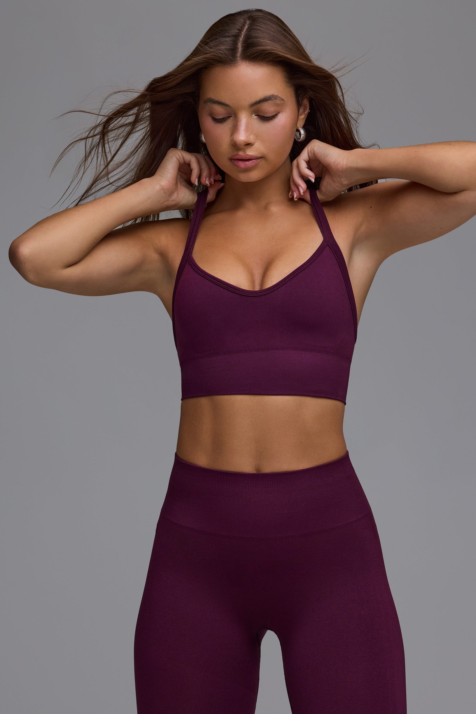 Define Luxe Multiway Sports Bra in Grape - 1