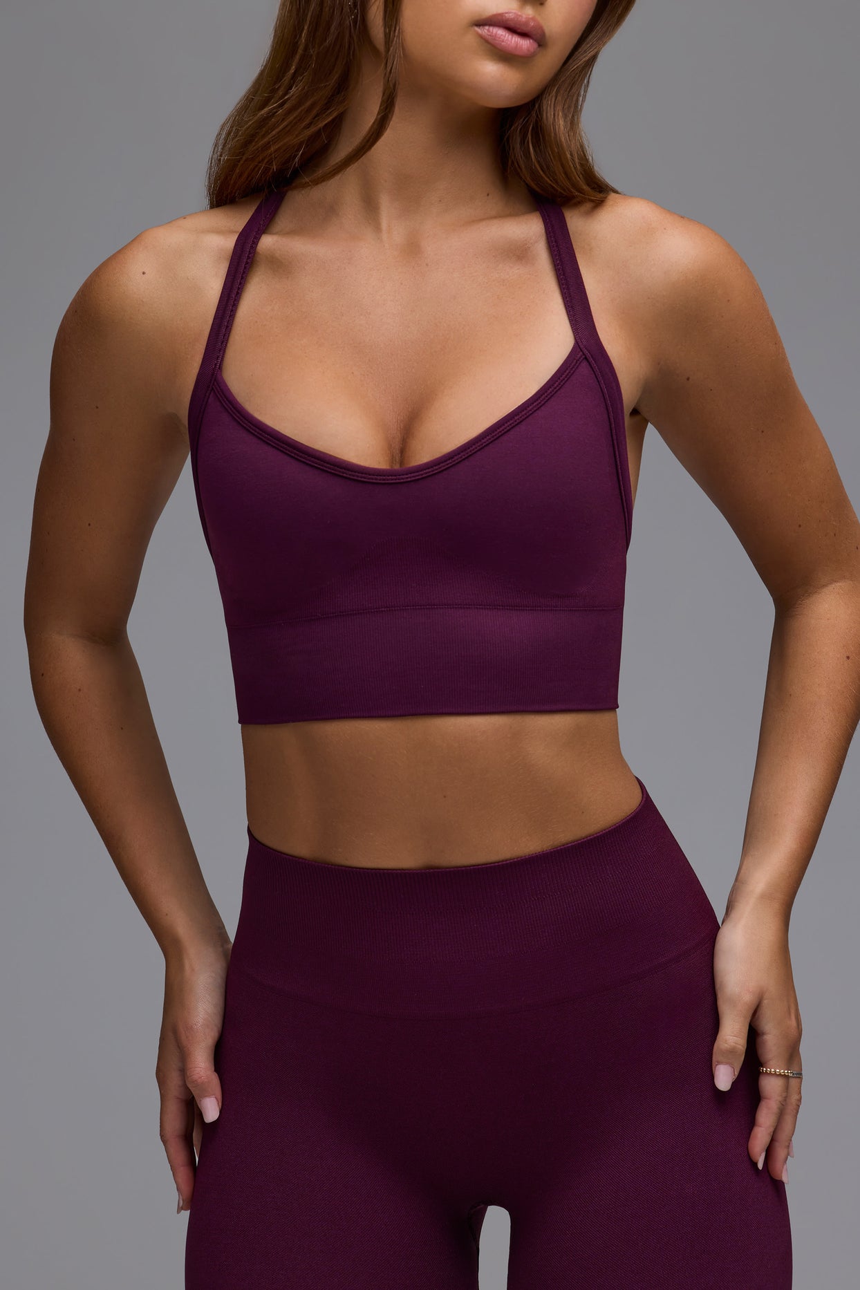 Define Luxe Multiway Sports Bra in Grape - 4