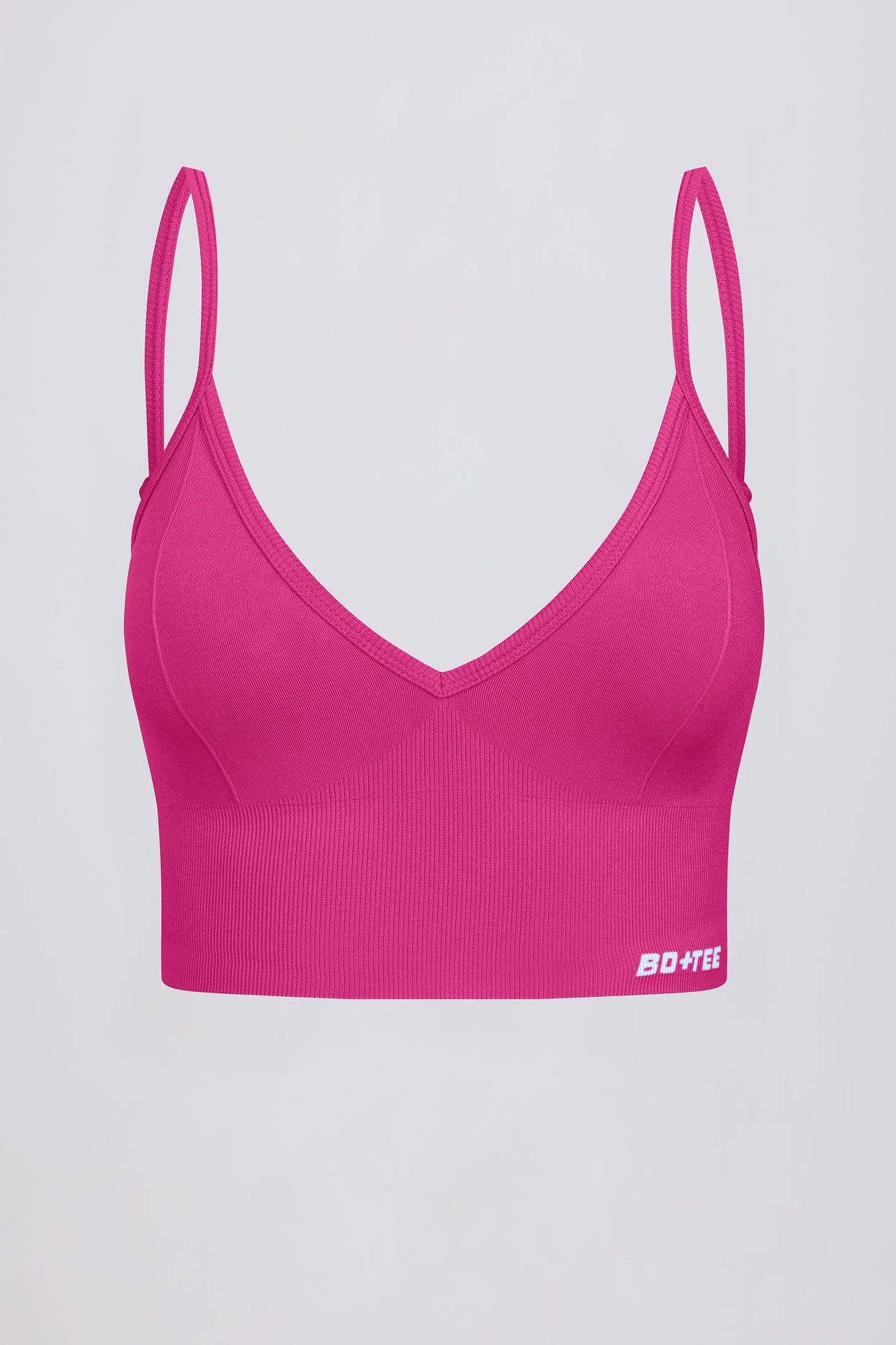 Define Luxe V-Neck Sports Bra in Berry - 16