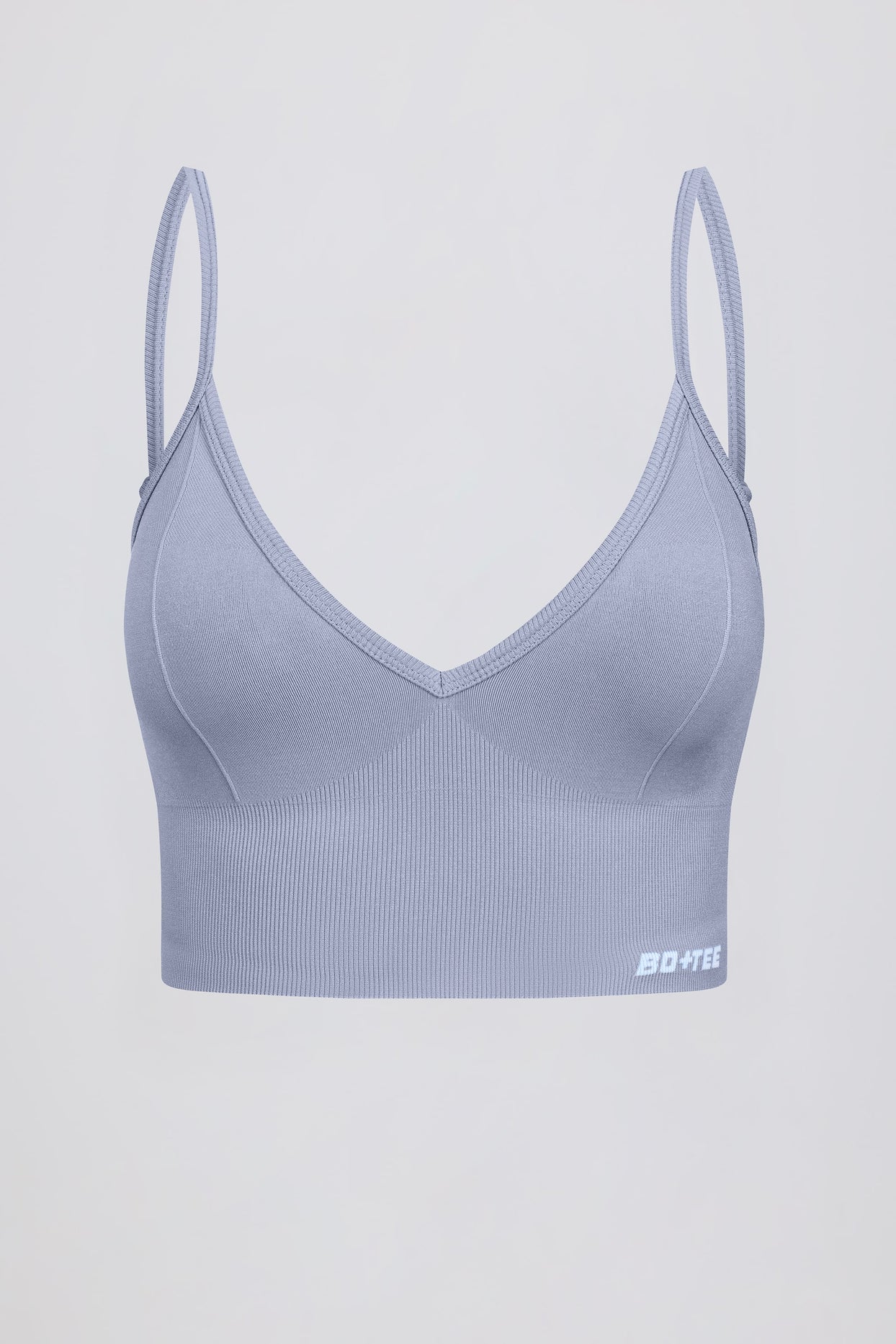 Define Luxe V-Neck Sports Bra in Blue Grey - 7