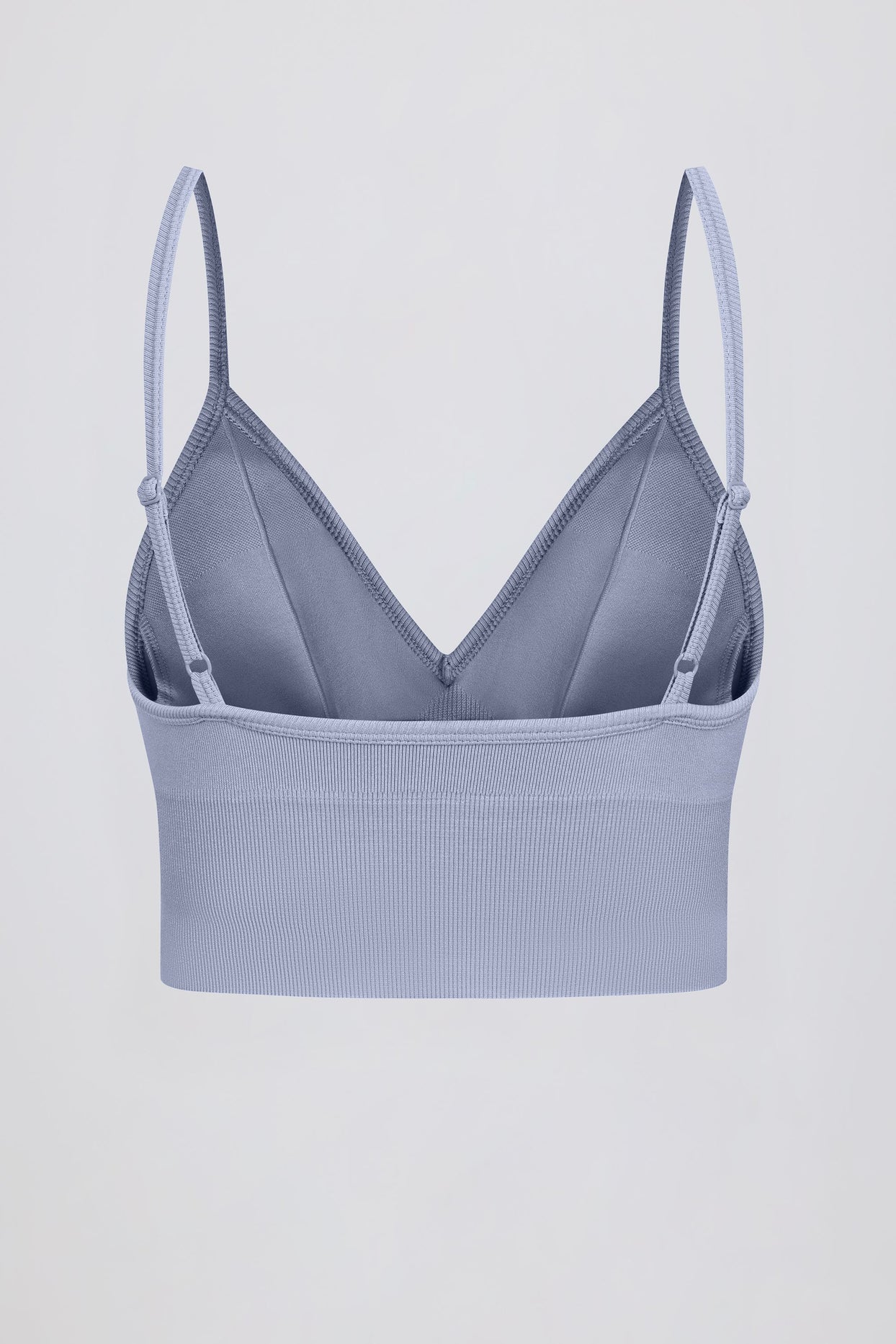 Define Luxe V-Neck Sports Bra in Blue Grey - 8