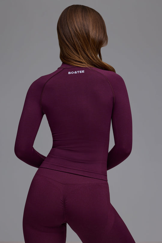 Define Luxe ZipUp Jacket in Grape Oh Polly