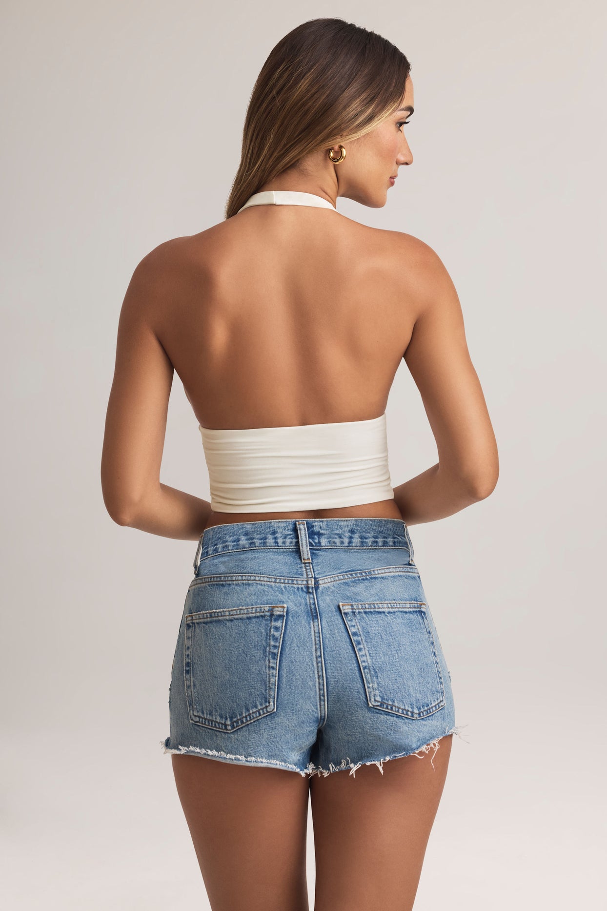 Modal Halterneck Top in White - 6