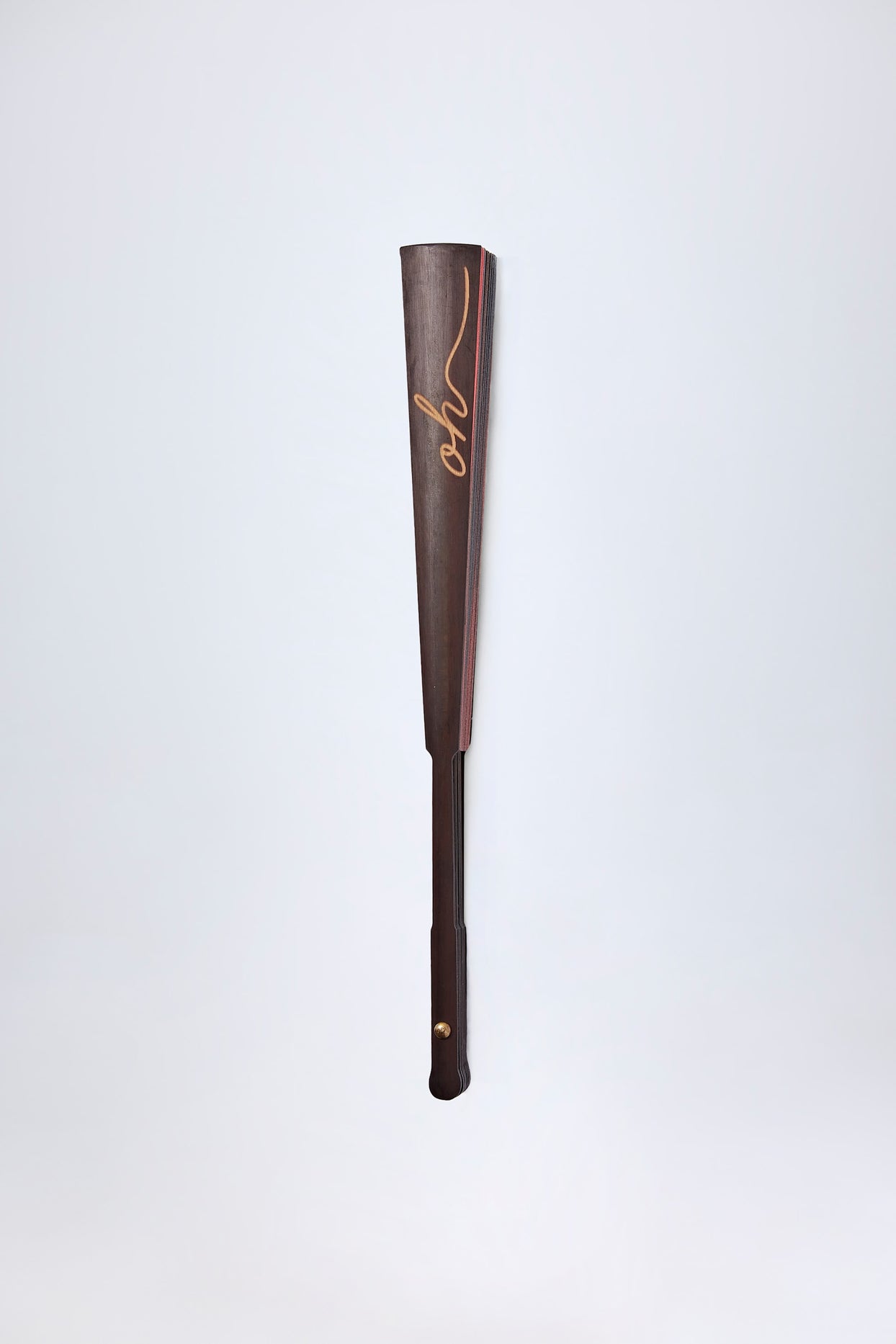 Folding Hand Fan in Red Blurred Print - 4