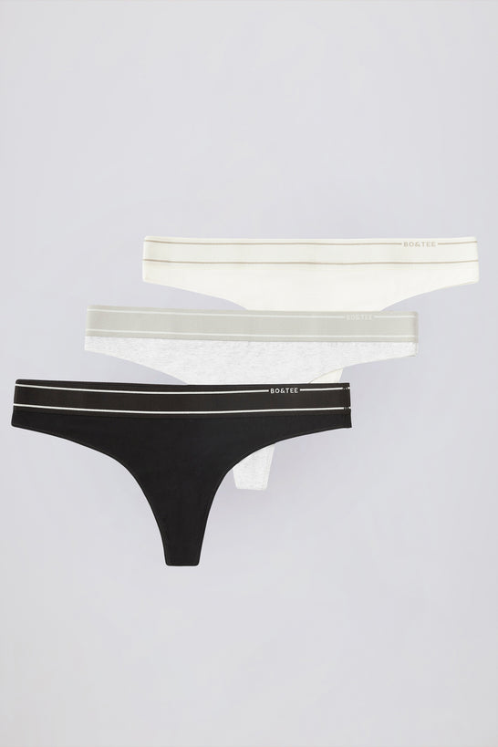 High-Waist Thong Bundle in Multi