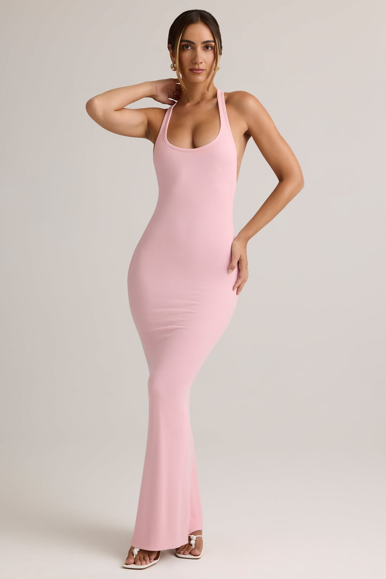 Modal Racerback Maxi Dress in Baby Pink - 6