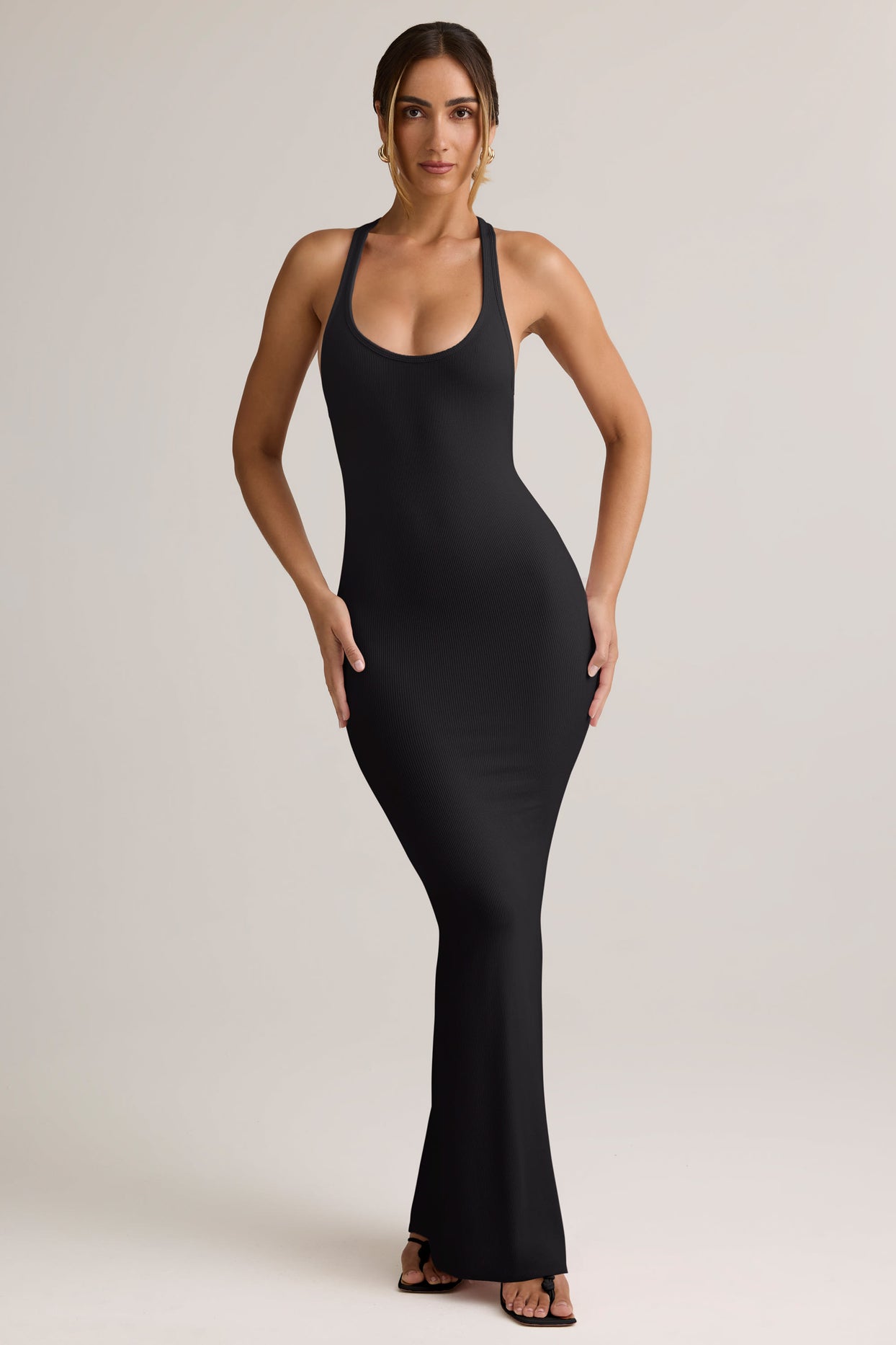 Modal Racerback Maxi Dress in Black - 6
