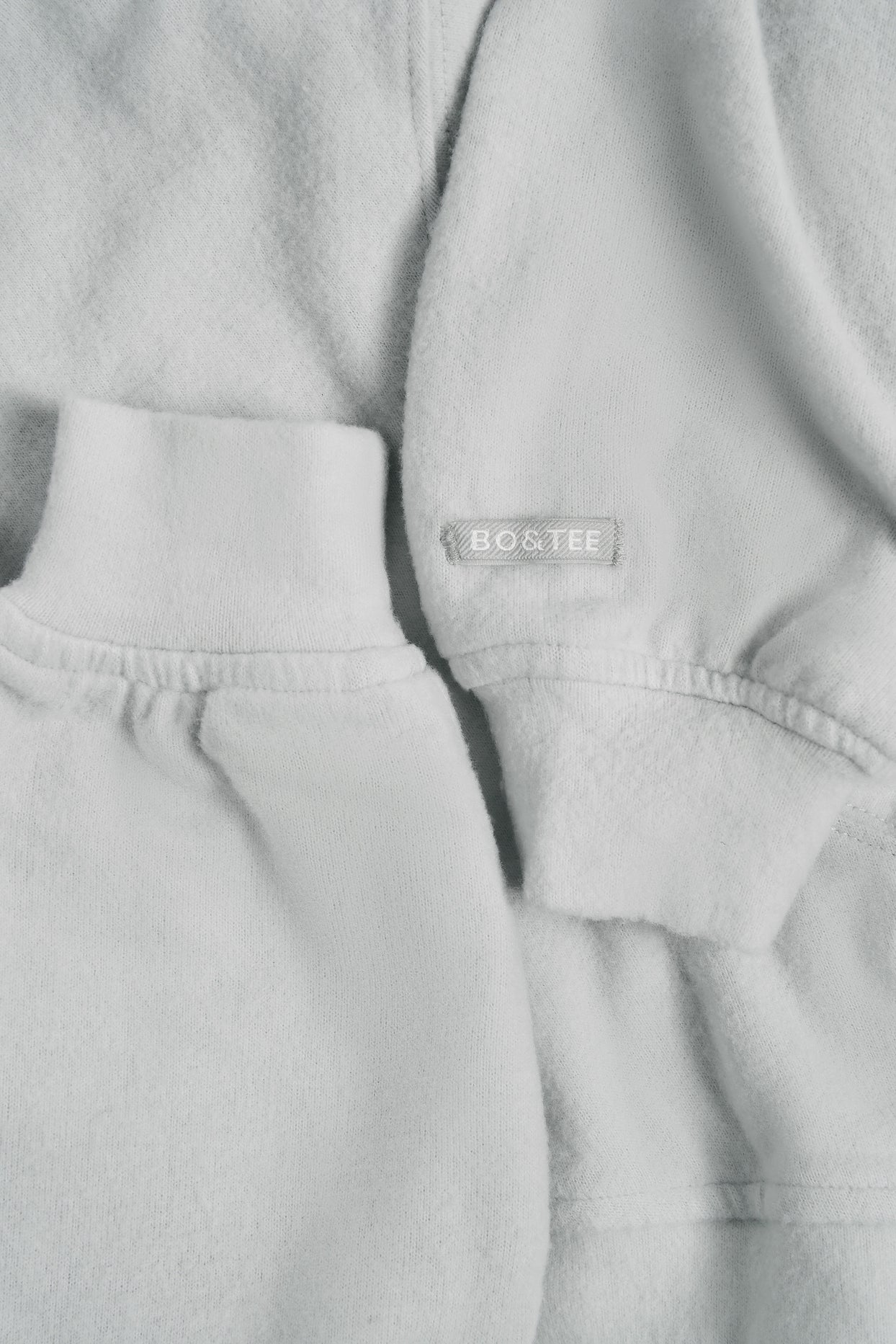Brushed Jersey Hooded Cropped Shrug in Fog Grey - 4