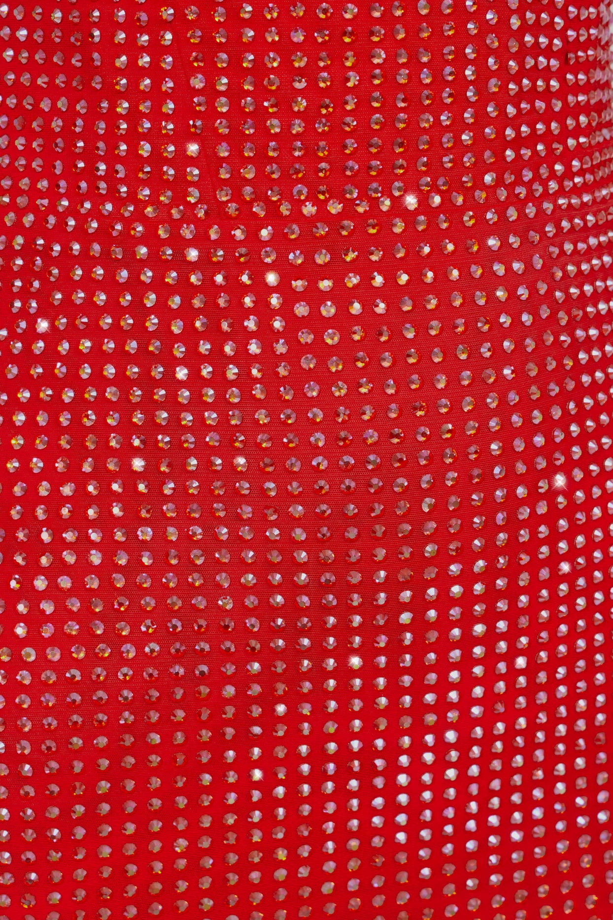 Embellished Sweetheart Corset Mini Dress in Fire Red - 4