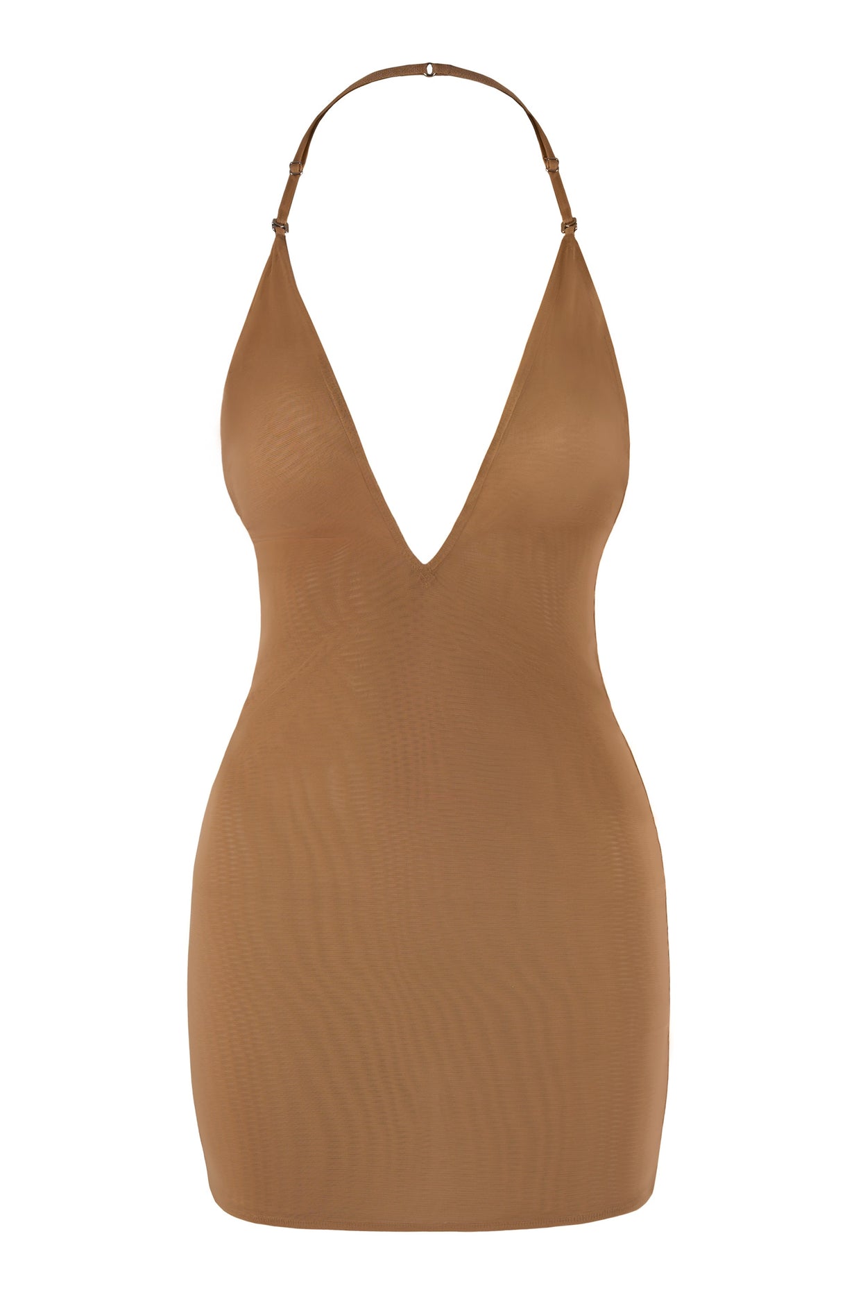Intimates Soft Mesh Multiway Mini Dress in Almond - 1