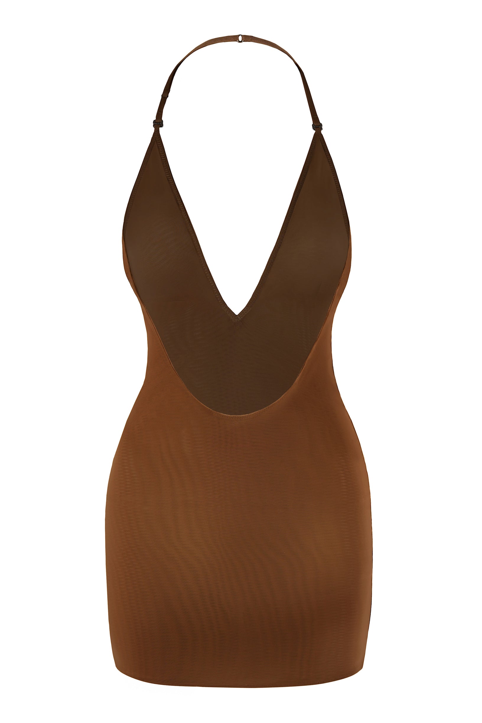 Intimates Soft Mesh Multiway Mini Dress in Chestnut - 2