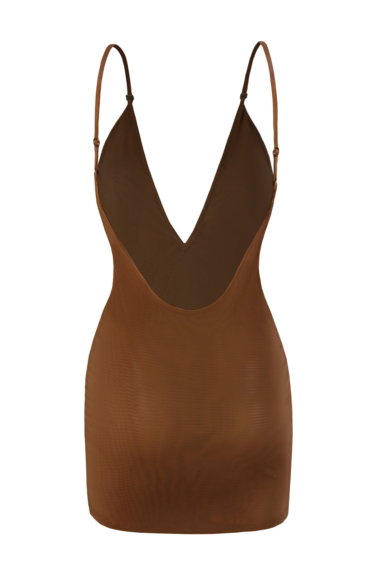 Intimates Soft Mesh Multiway Mini Dress in Chestnut - 3