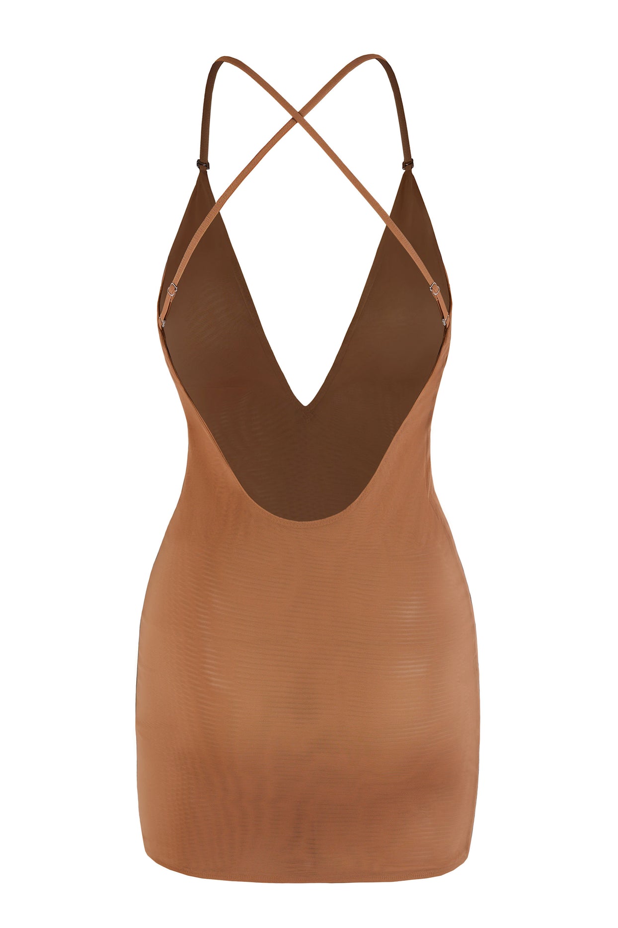 Intimates Soft Mesh Multiway Mini Dress in Honey - 4