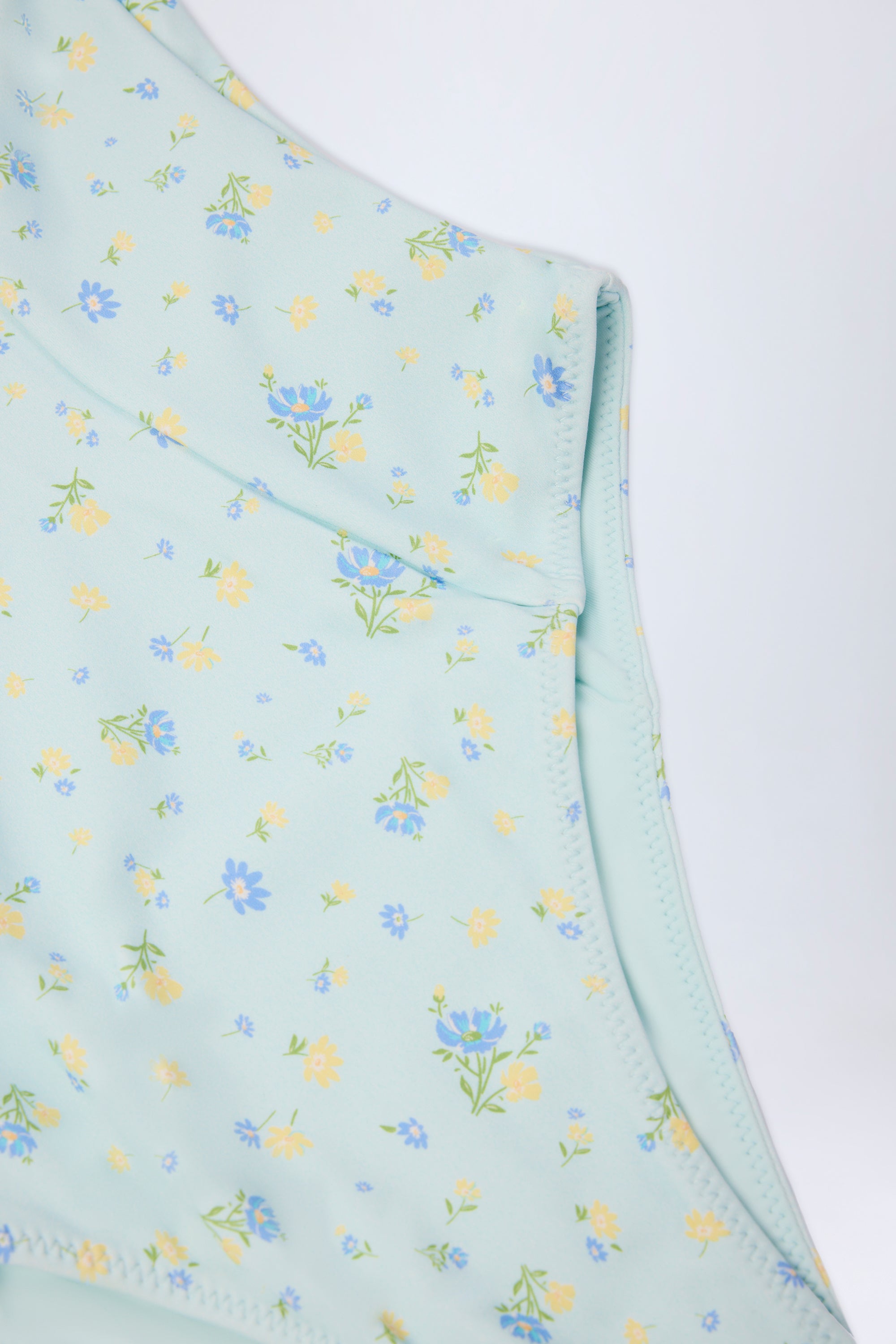 Underwired Balconette Swimsuit in Blue Floral