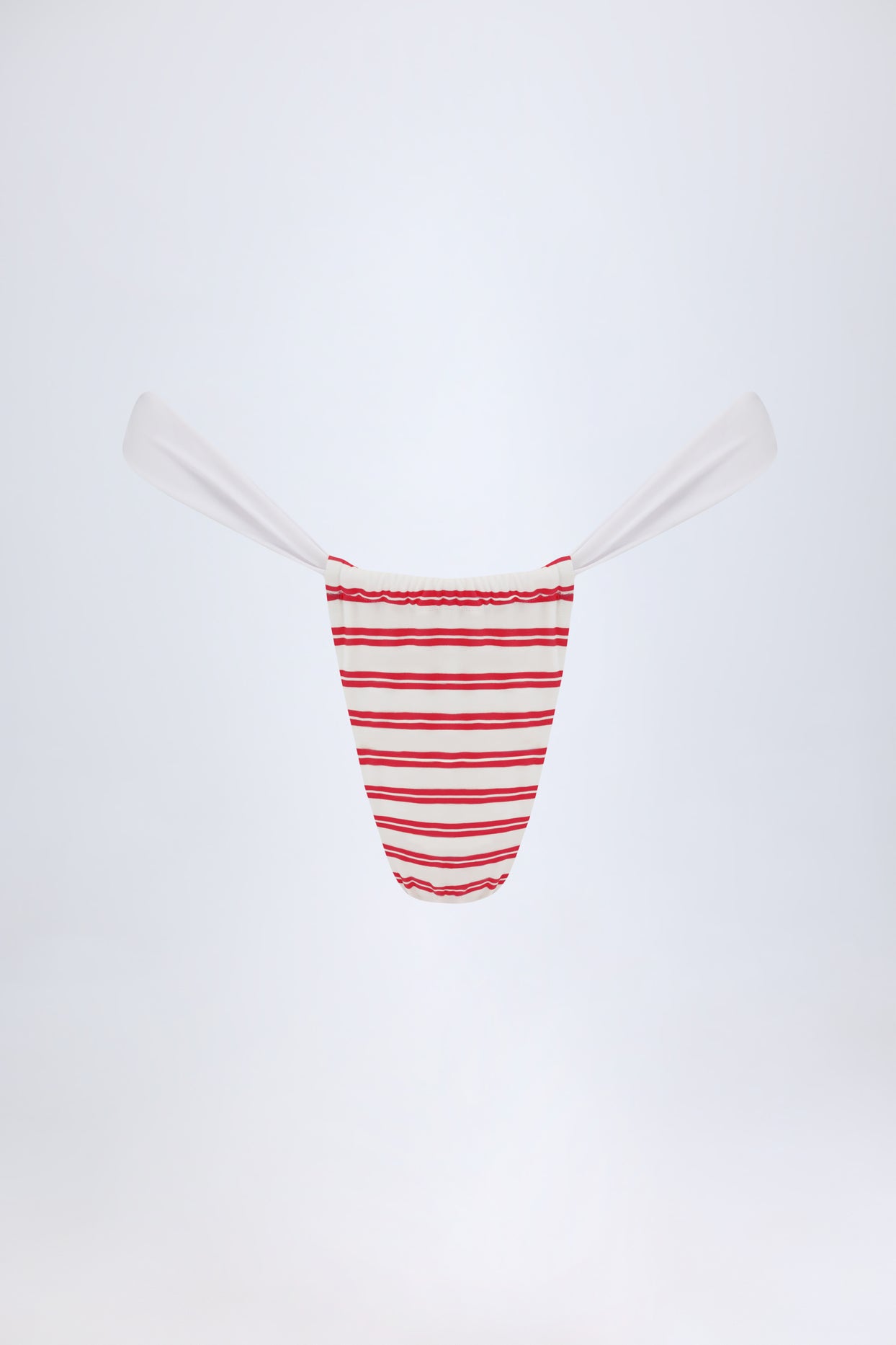 Ruched Cheeky Bikini Bottoms in Cherry Red - 2