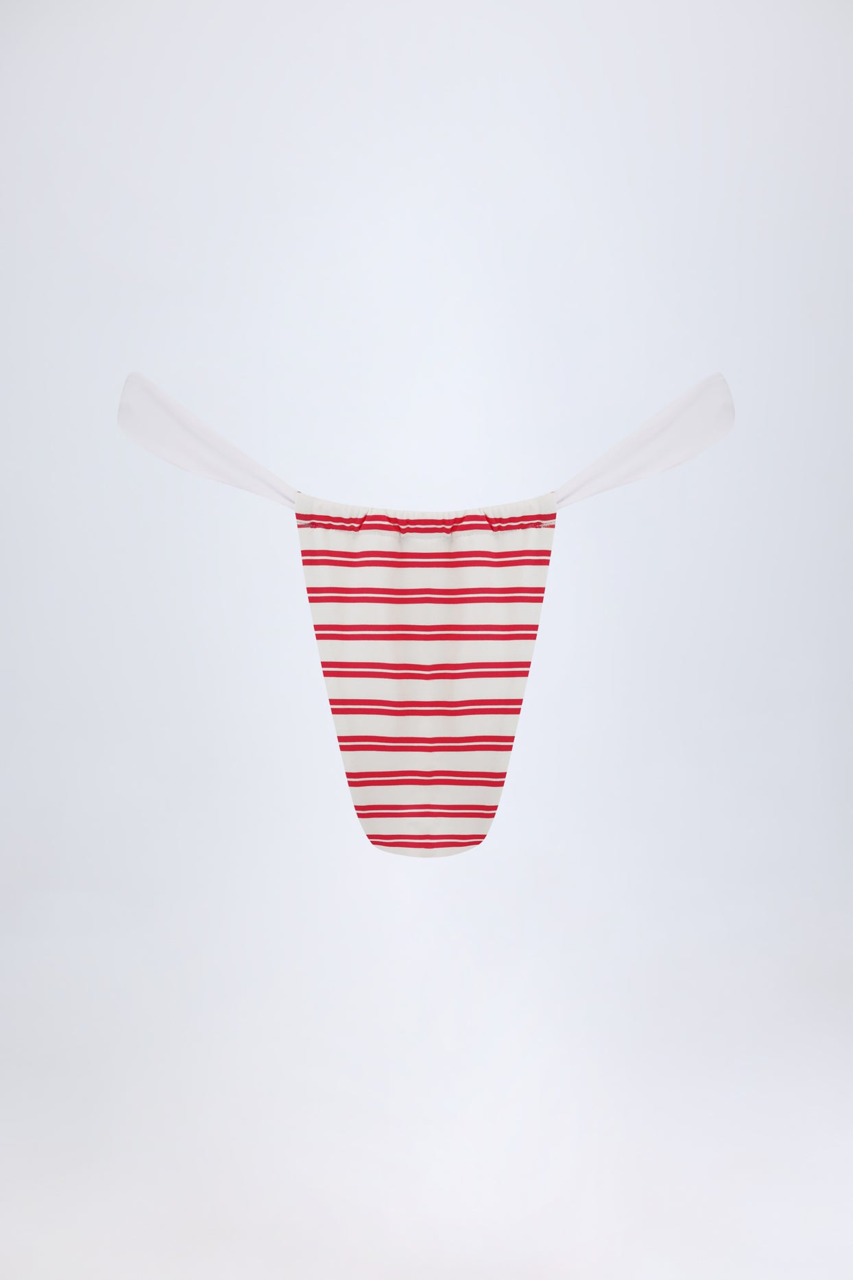 Ruched Cheeky Bikini Bottoms in Cherry Red - 3