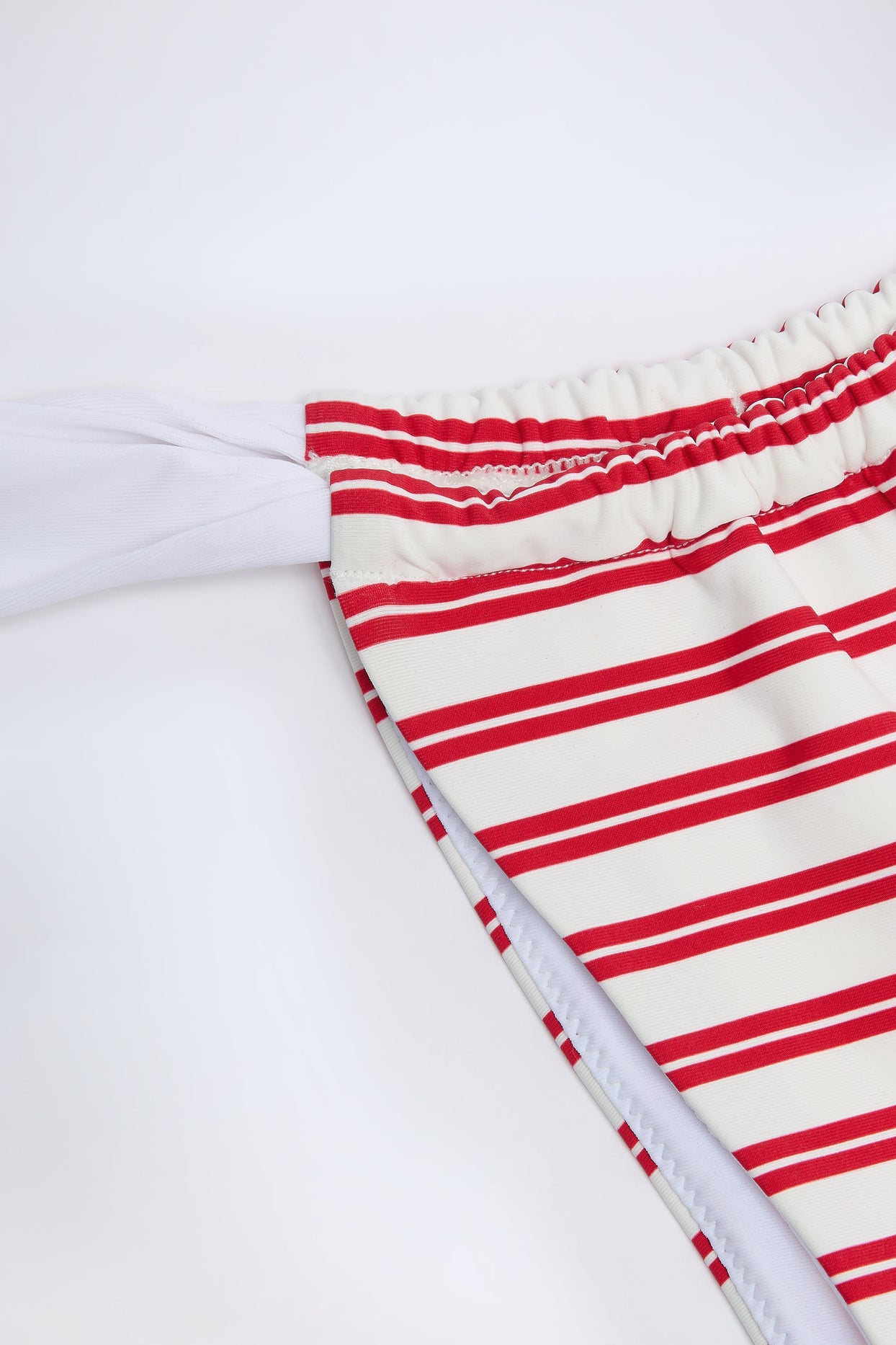 Ruched Cheeky Bikini Bottoms in Cherry Red - 5