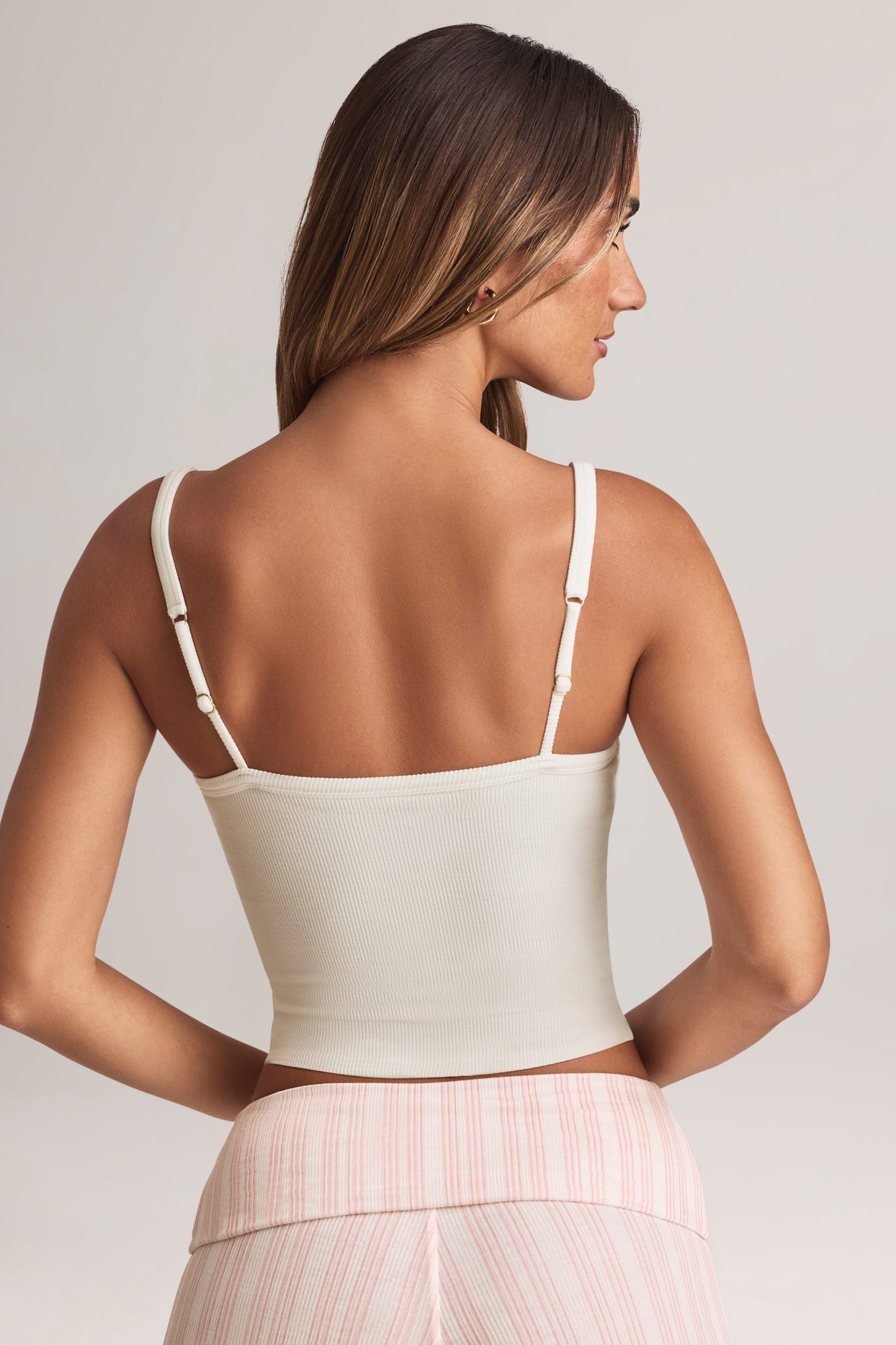 Modal Square-Neck Camisole Top in White - 2