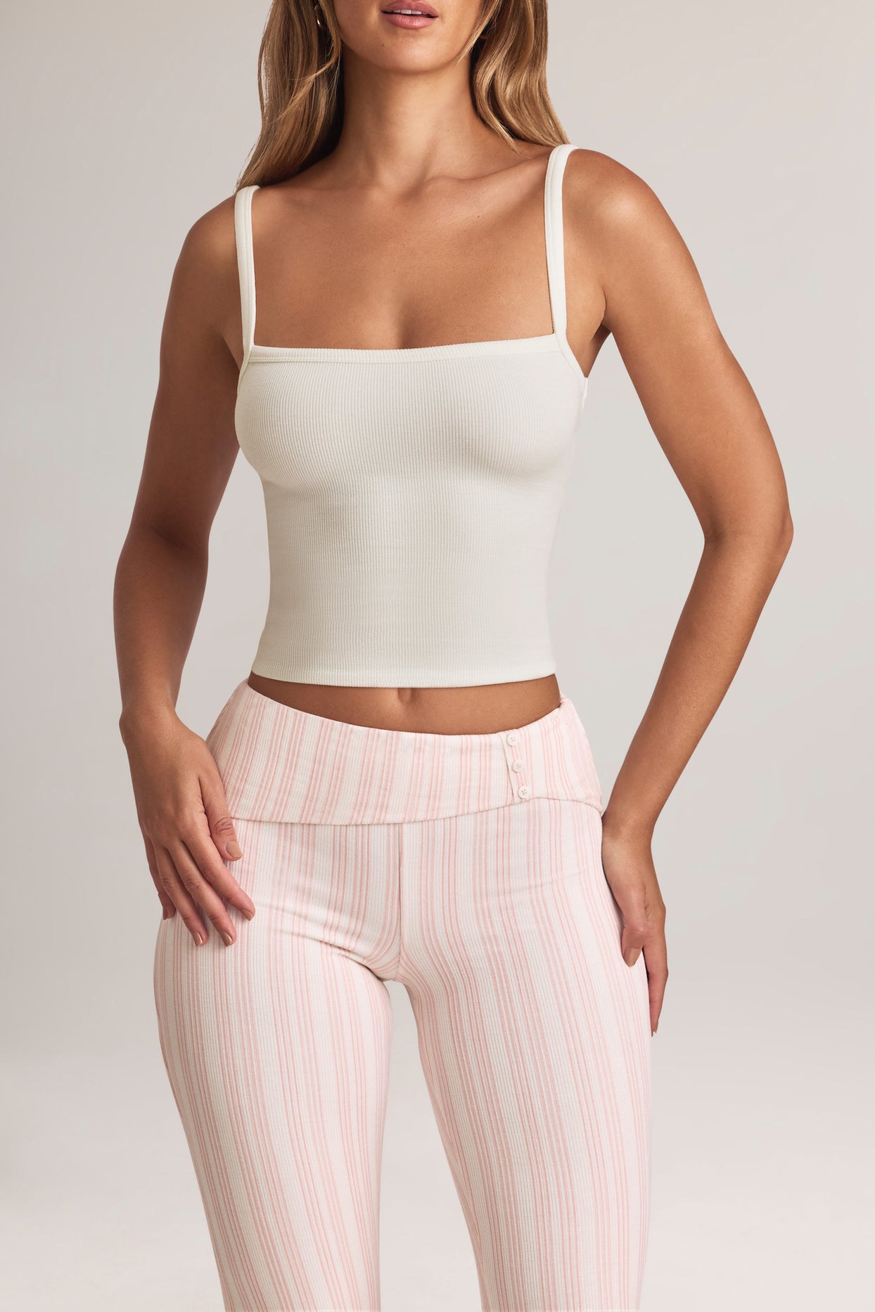Modal Square-Neck Camisole Top in White - 4