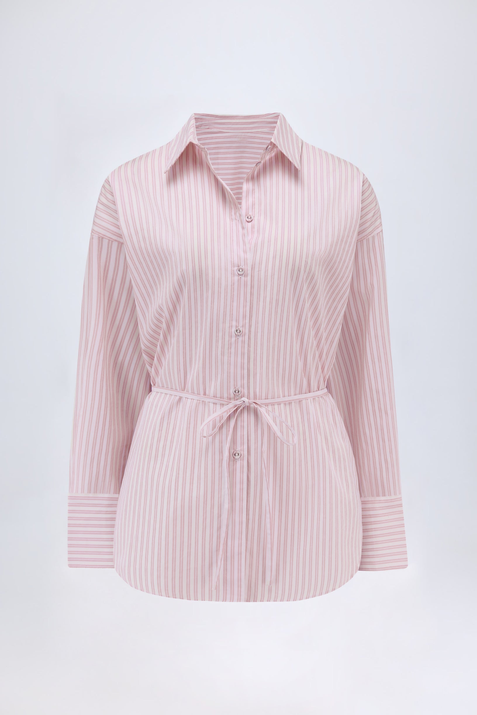 Oversized Shirt in Pink Stripe - 2