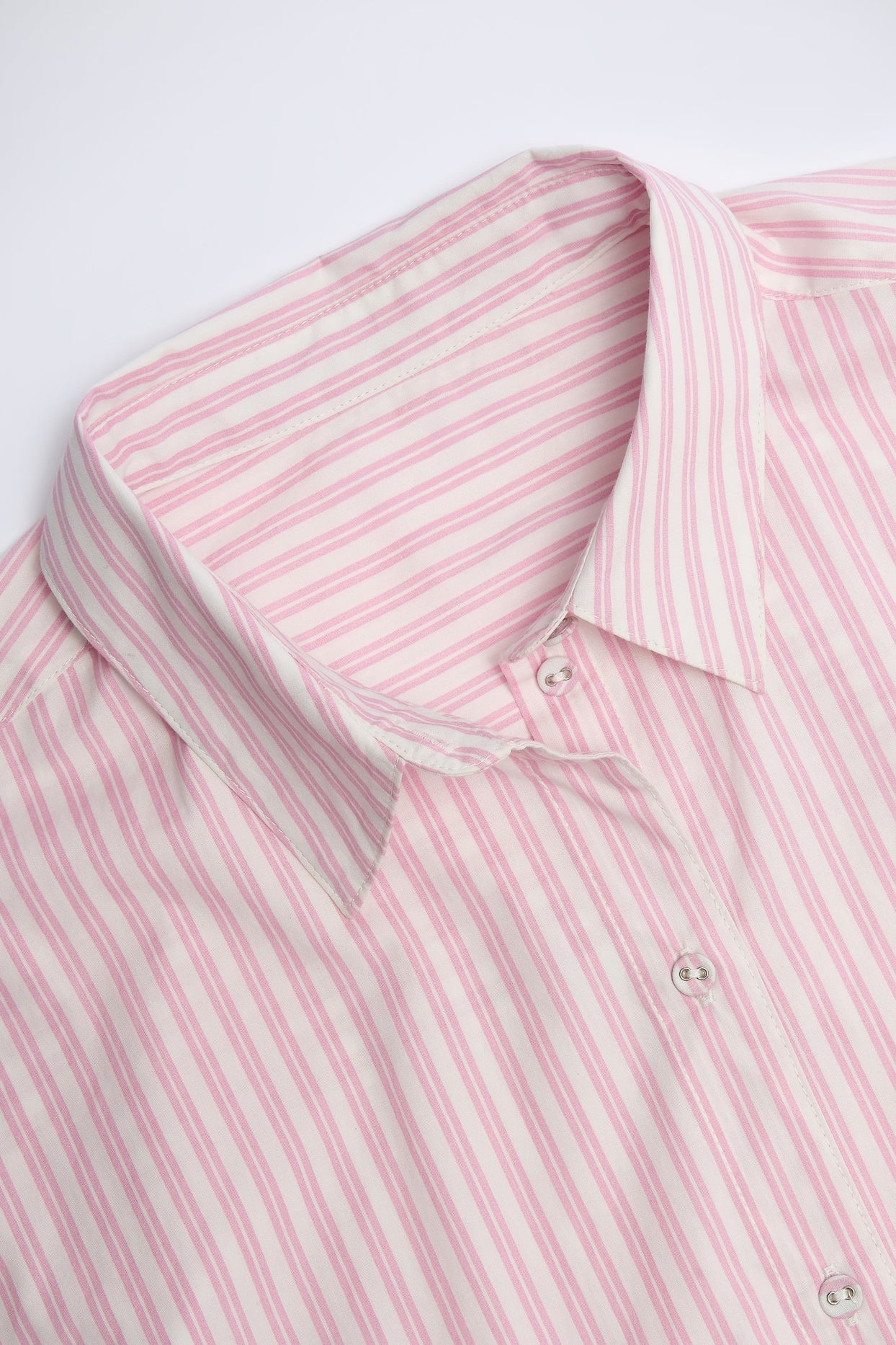 Oversized Shirt in Pink Stripe - 4