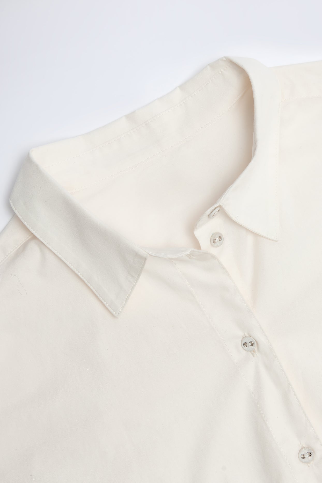 Oversized Cotton-Poplin Shirt in White - 4