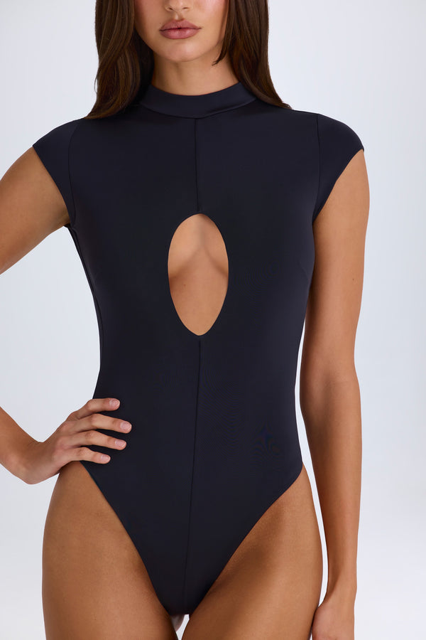 Cut-Out Bodysuit in Black - 1