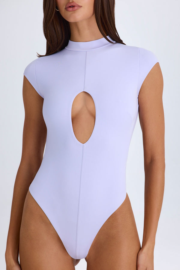 Cut-Out Bodysuit in Soft Lilac - 1