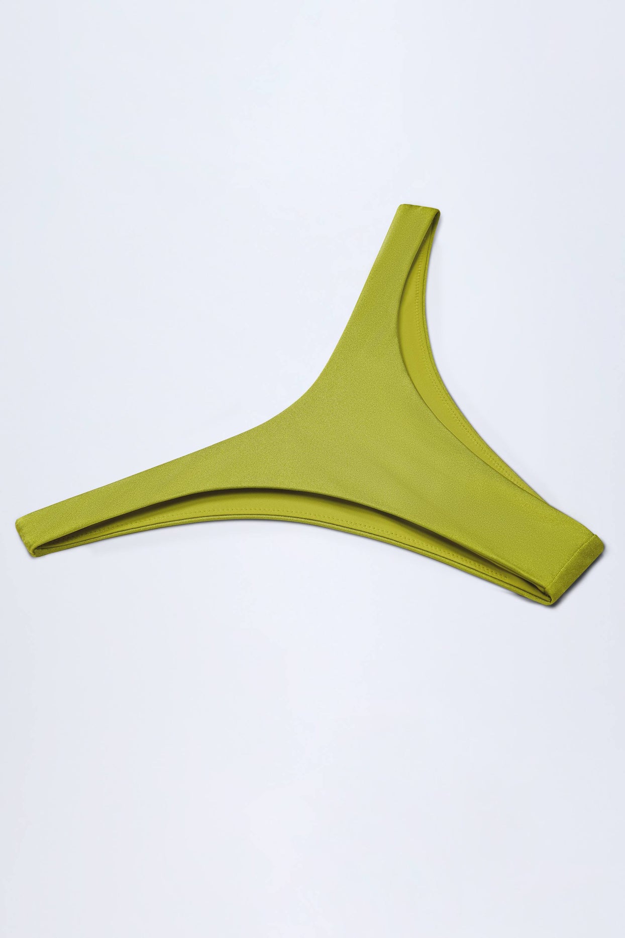High-Leg Cheeky Bikini Bottoms in Olive Green - 5