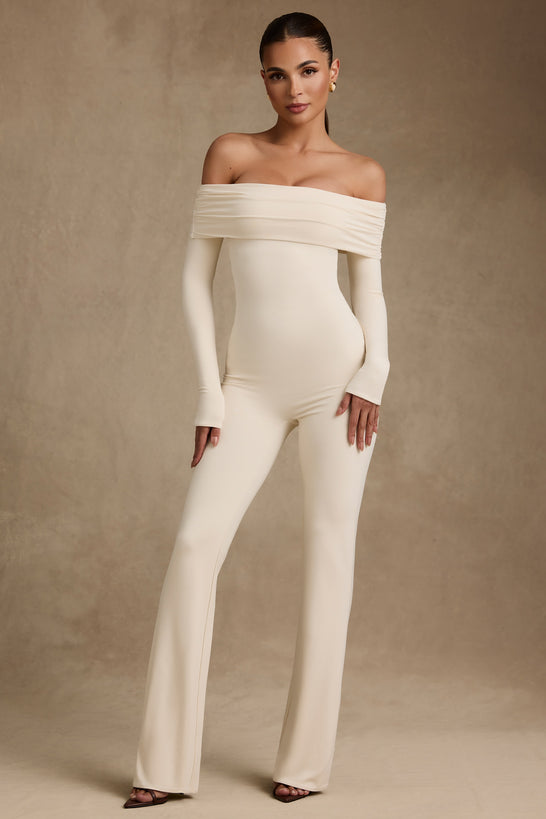 Modal Off-Shoulder Jumpsuit in Ivory