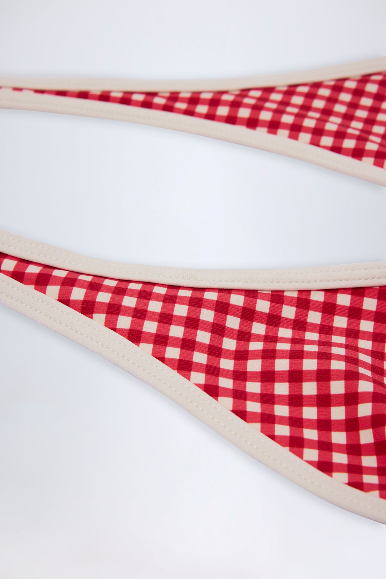 Halterneck Bikini Top in Red Gingham - 6