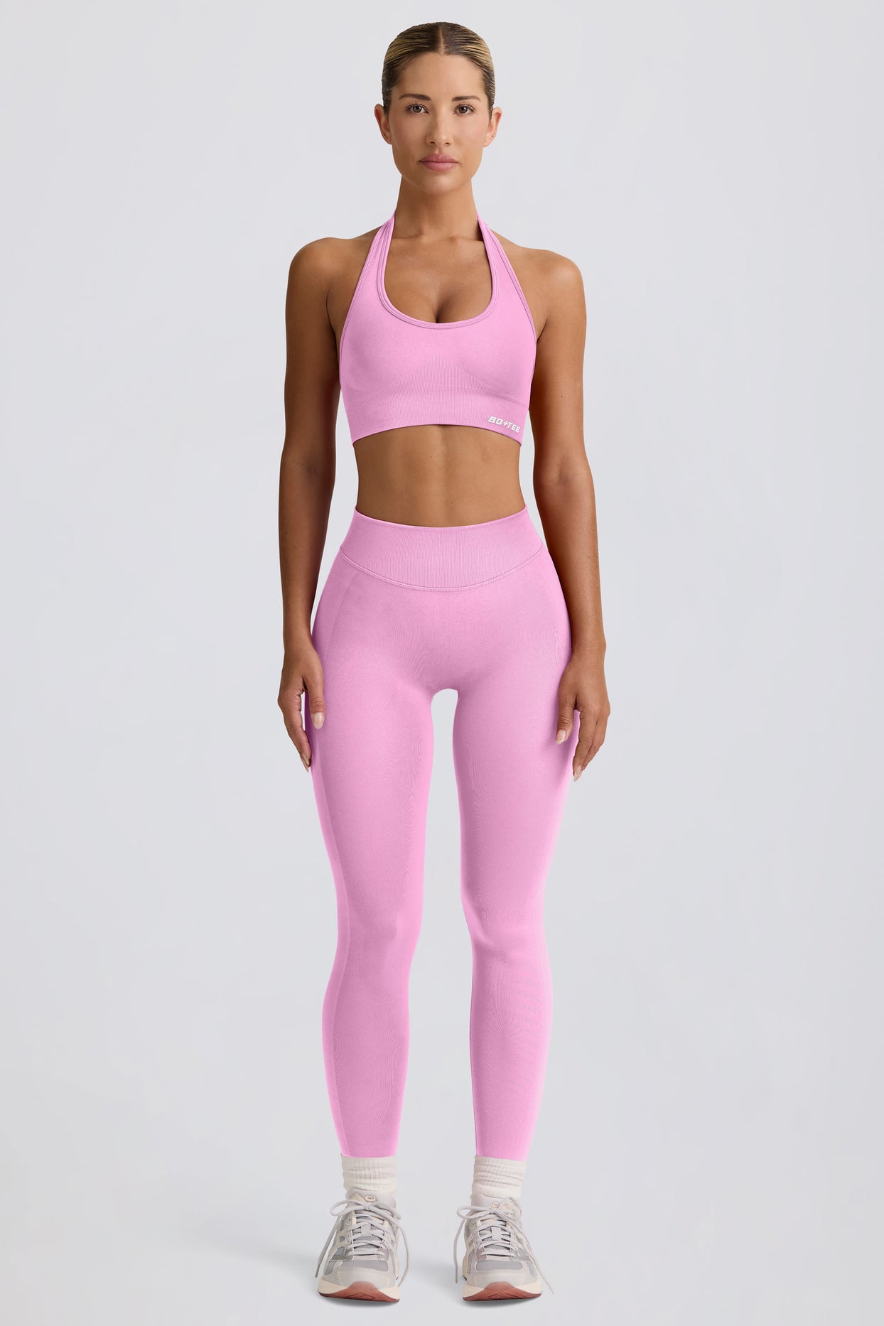 Define Luxe High-Waist Leggings in Bubblegum Pink - 5