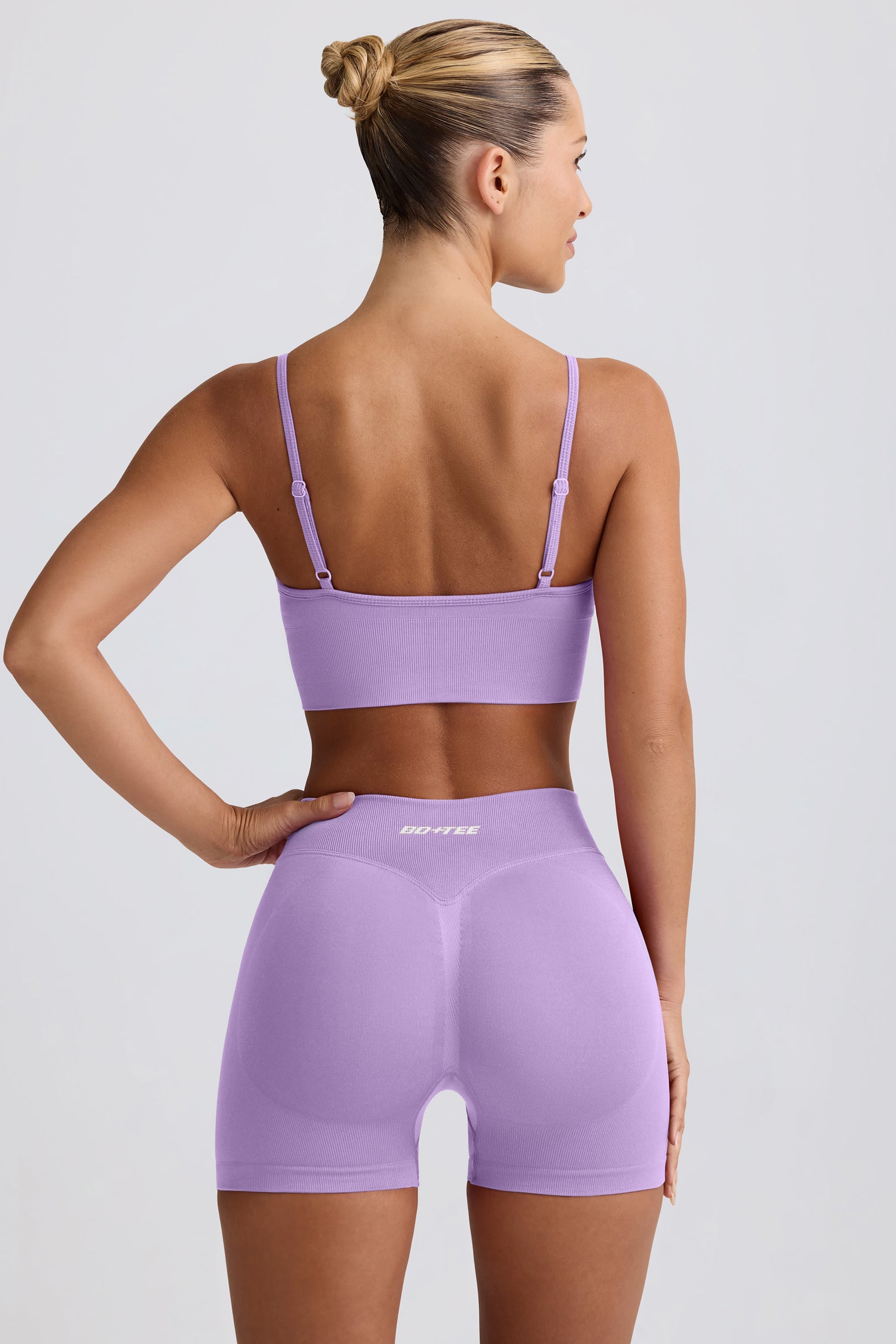 Define Luxe Mini Shorts in Lilac - 2