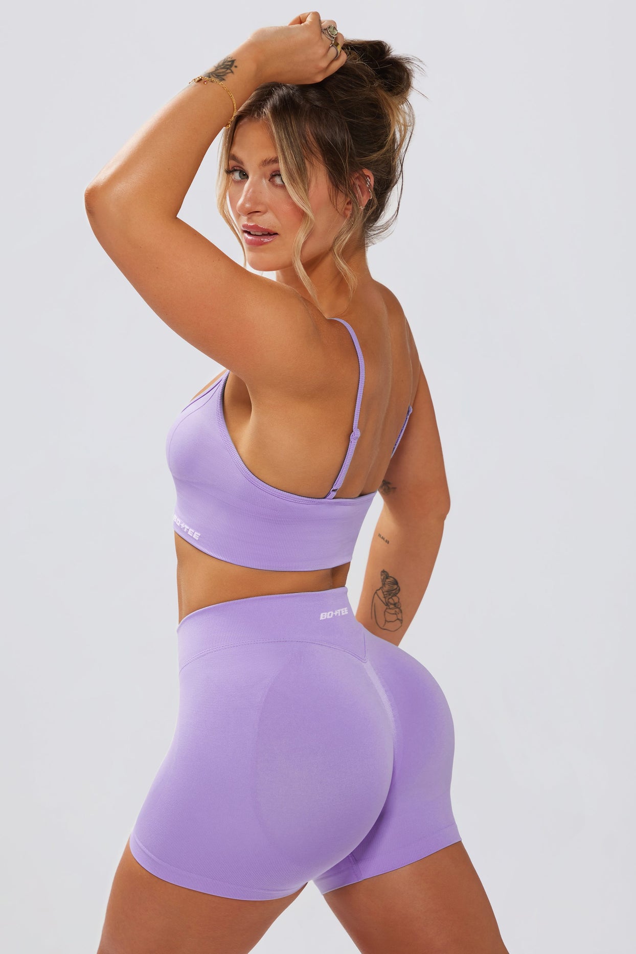 Define Luxe Mini Shorts in Lilac - 5