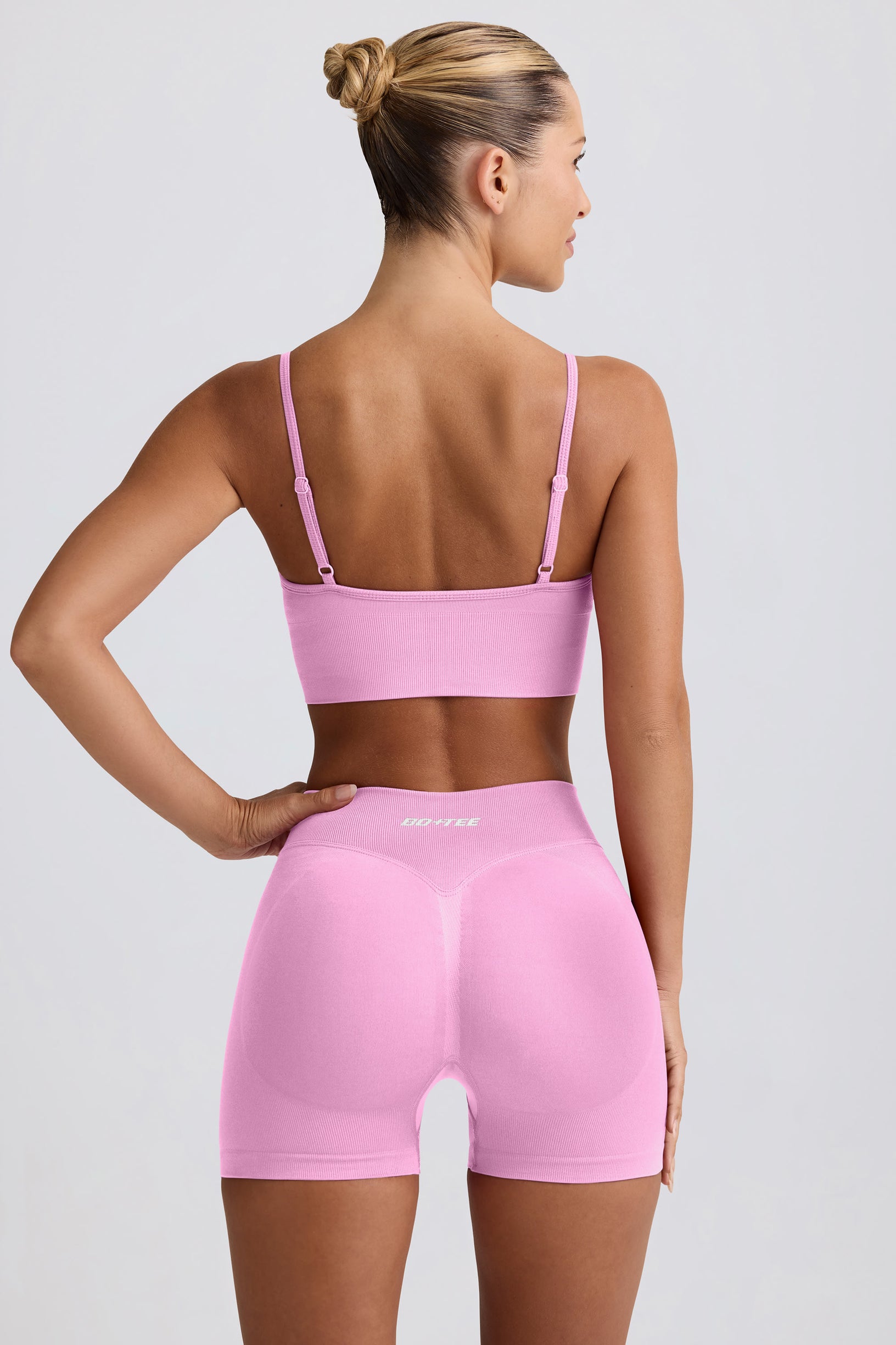 Define Luxe Mini Shorts in Bubblegum Pink - 2