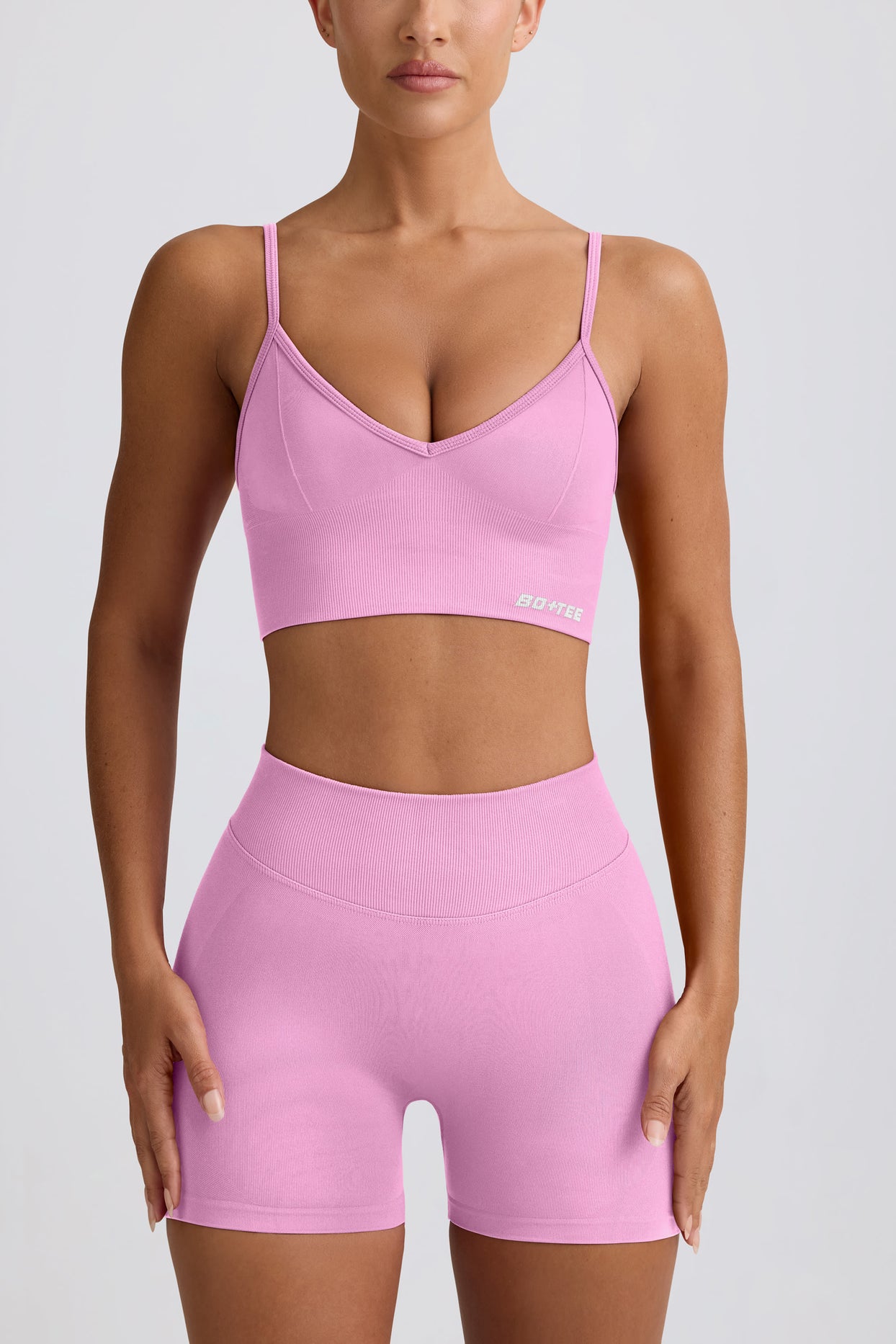 Define Luxe Mini Shorts in Bubblegum Pink - 4