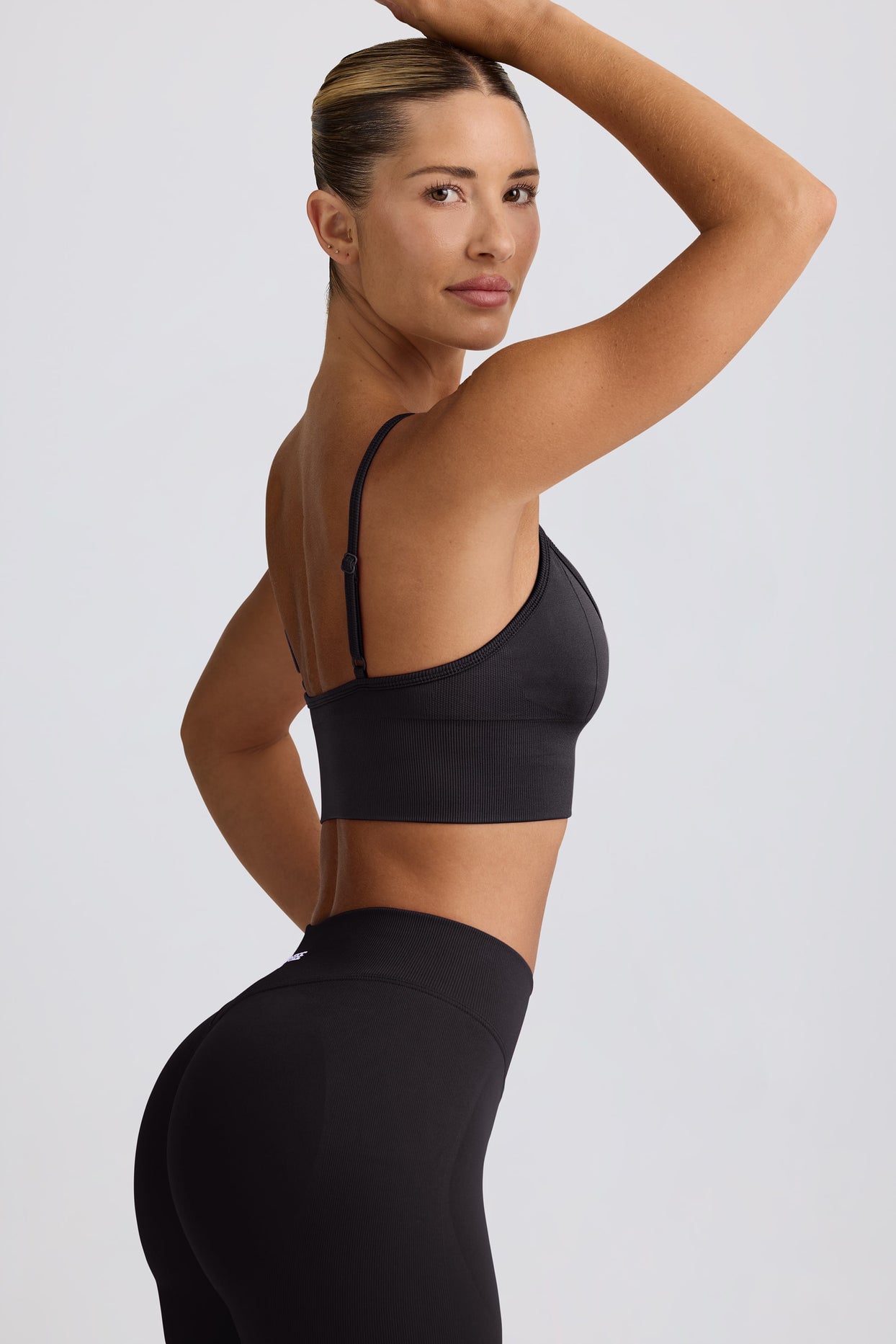 Define Luxe V-Neck Sports Bra in Black - 4