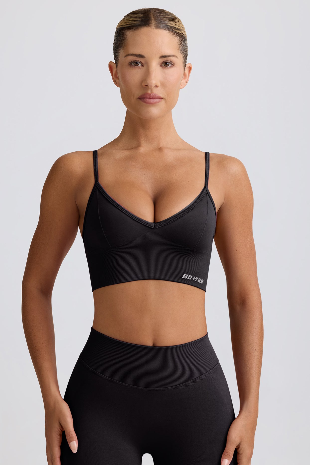 Define Luxe V-Neck Sports Bra in Black - 15
