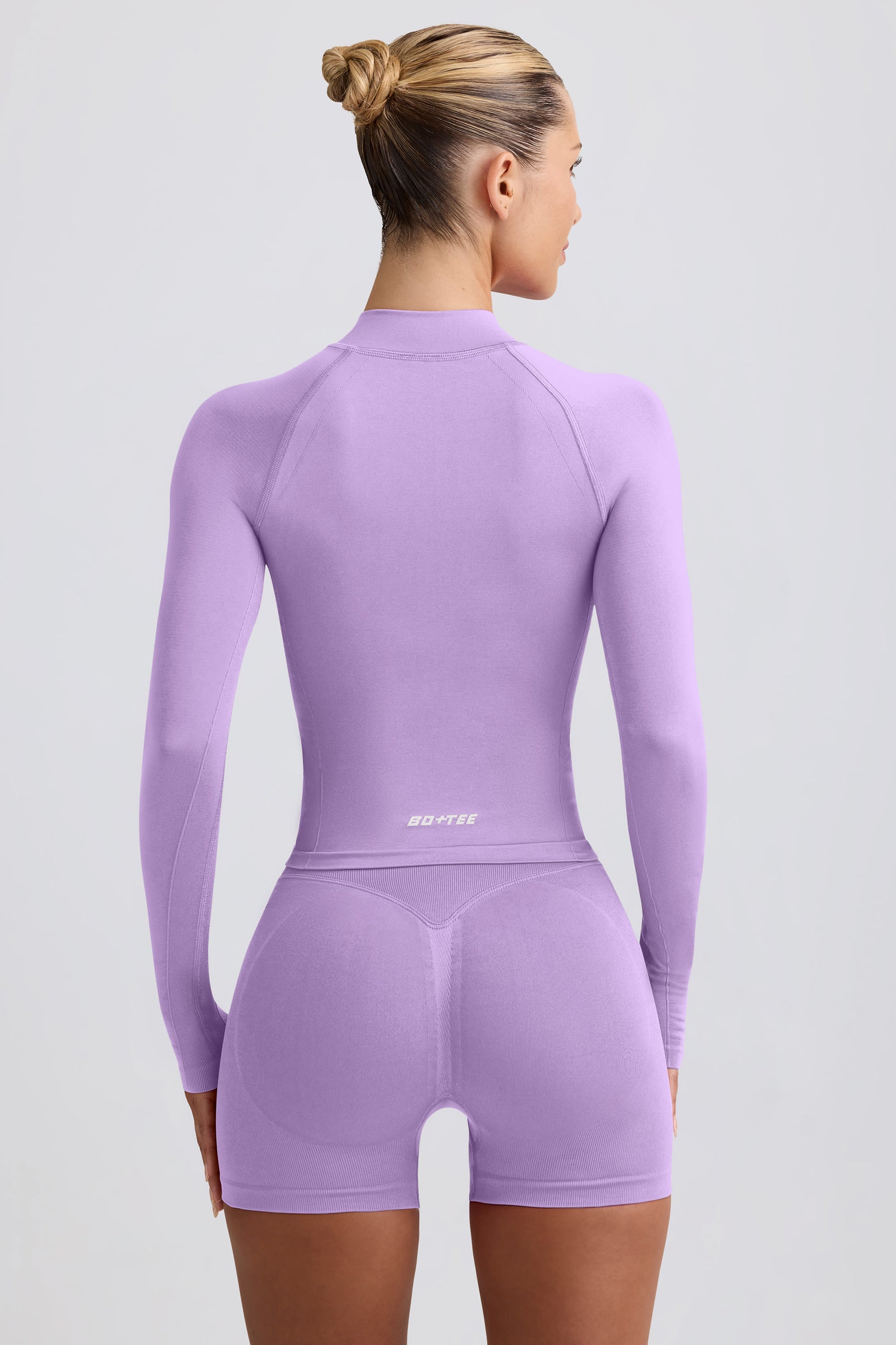 Define Luxe Zip-Up Jacket in Lilac - 2