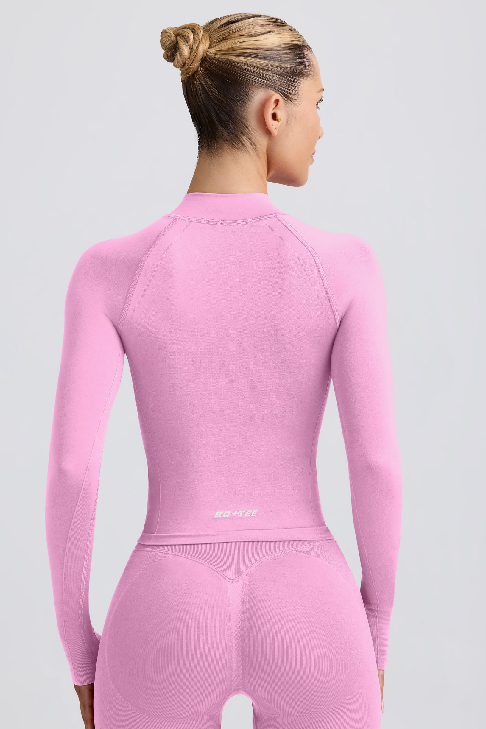 Define Luxe Zip-Up Jacket in Bubblegum Pink - 2