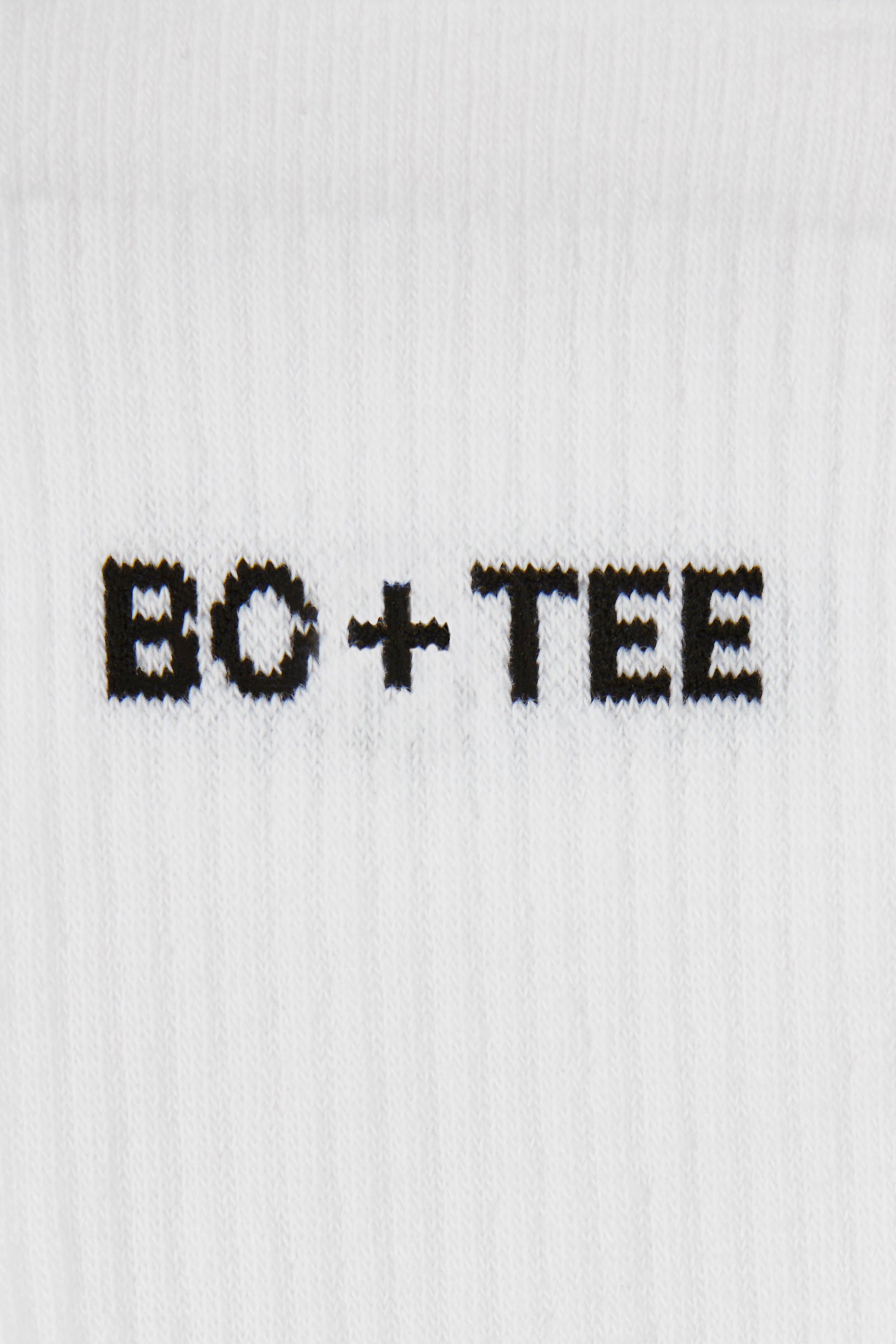 Ribbed Crew Sock Bundle in White - 2