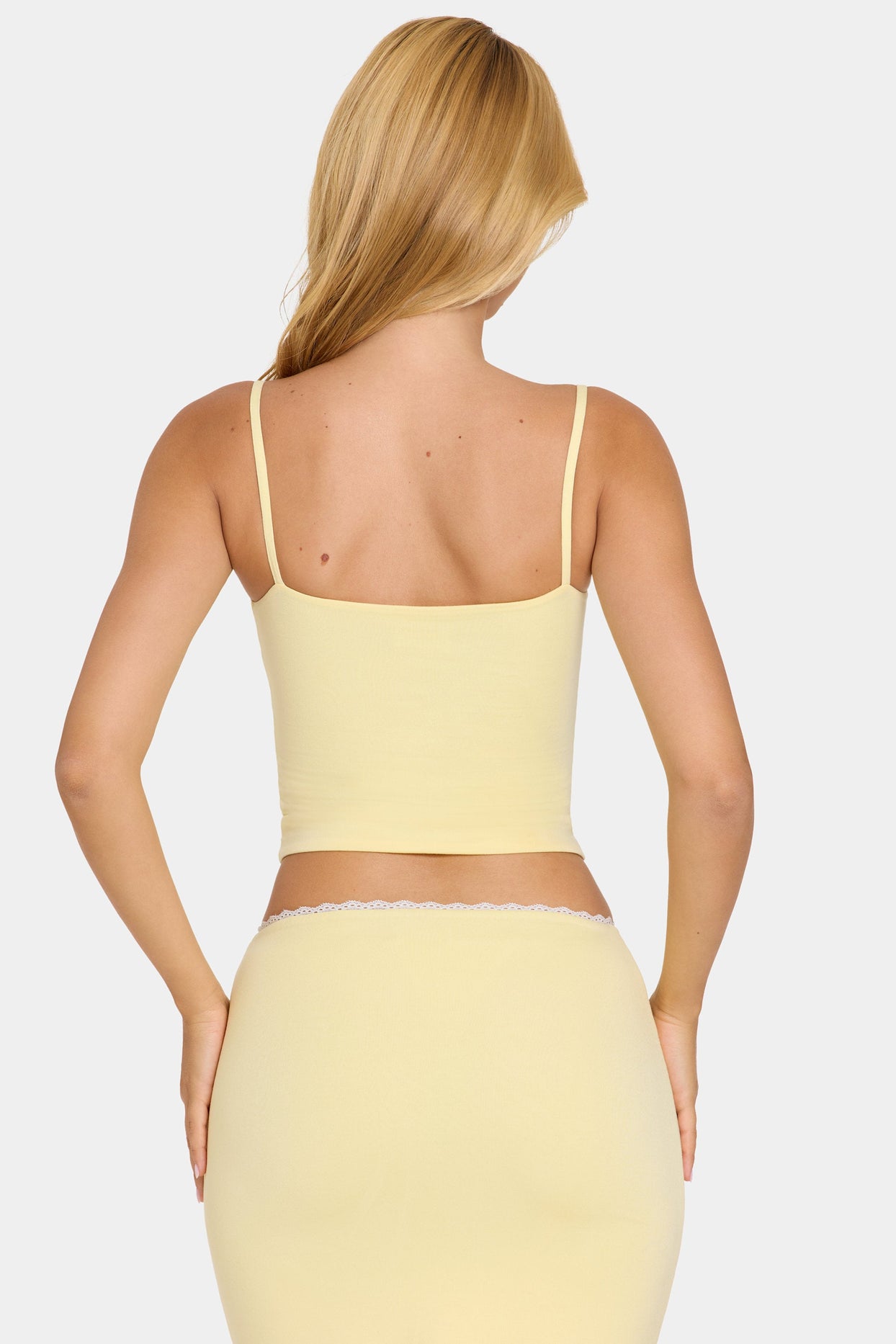 Modal Lace-Trim Top in Butter - 3
