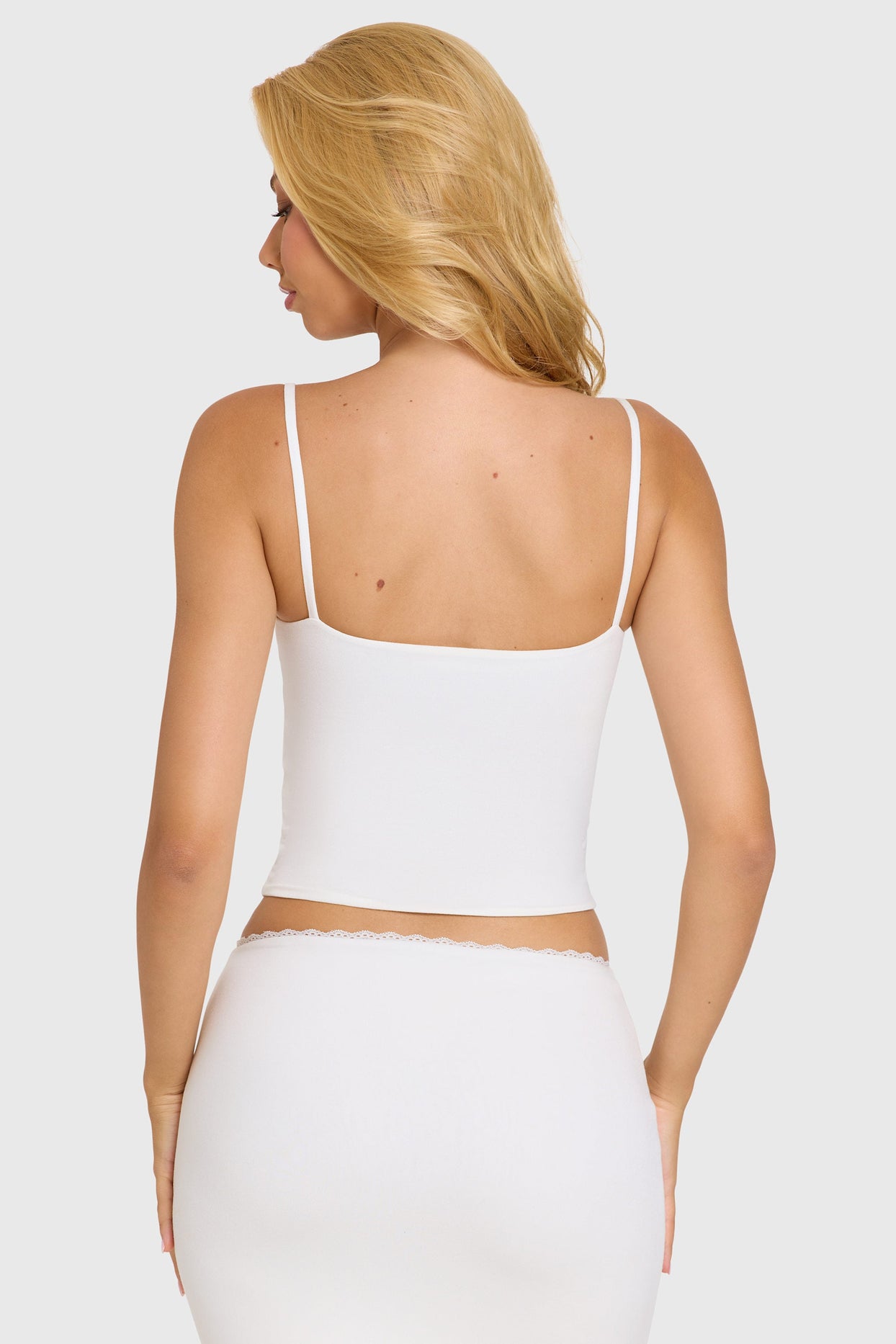 Modal Lace-Trim Top in Coconut - 8