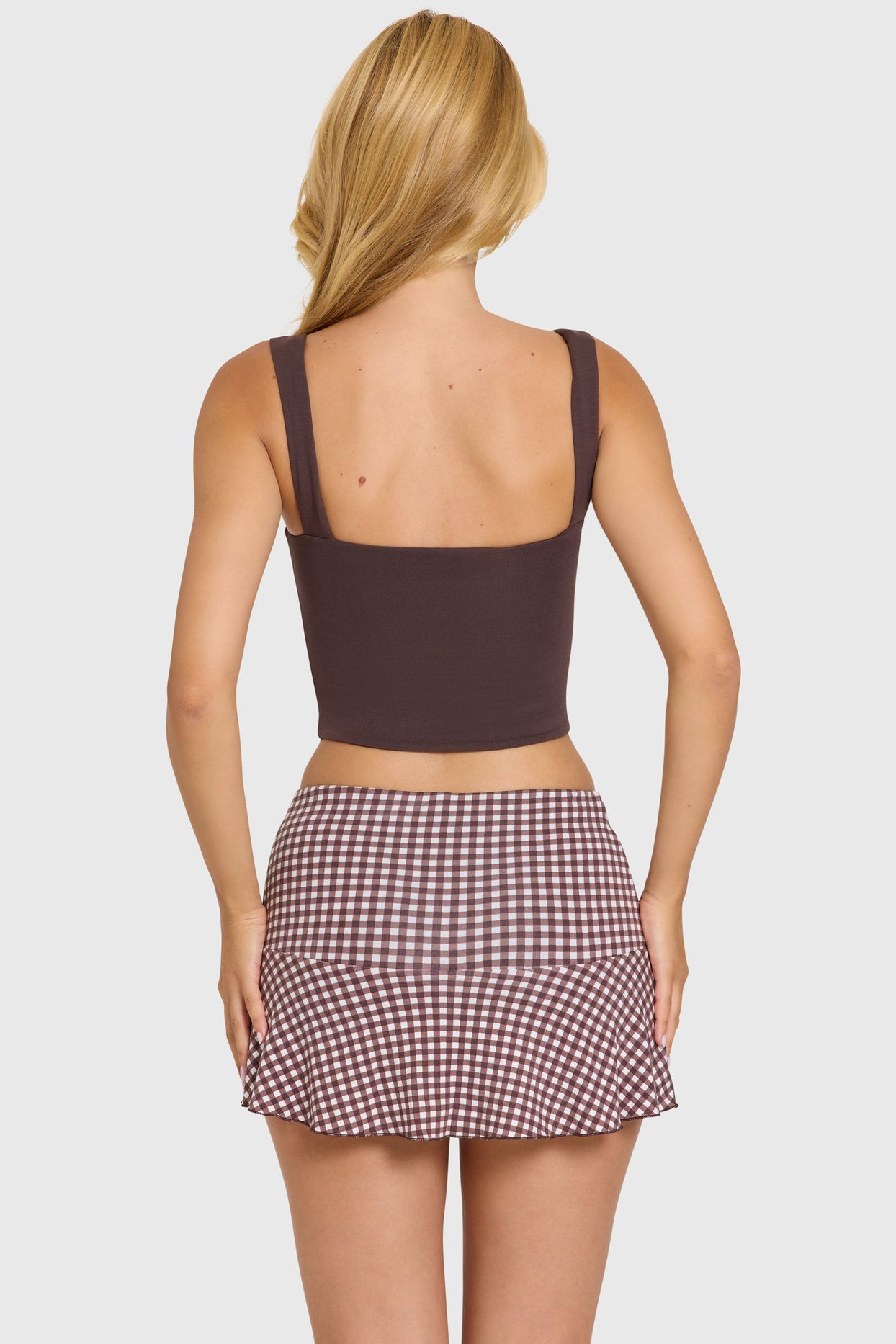 Modal Ruched Bust Top in Chocolate - 8